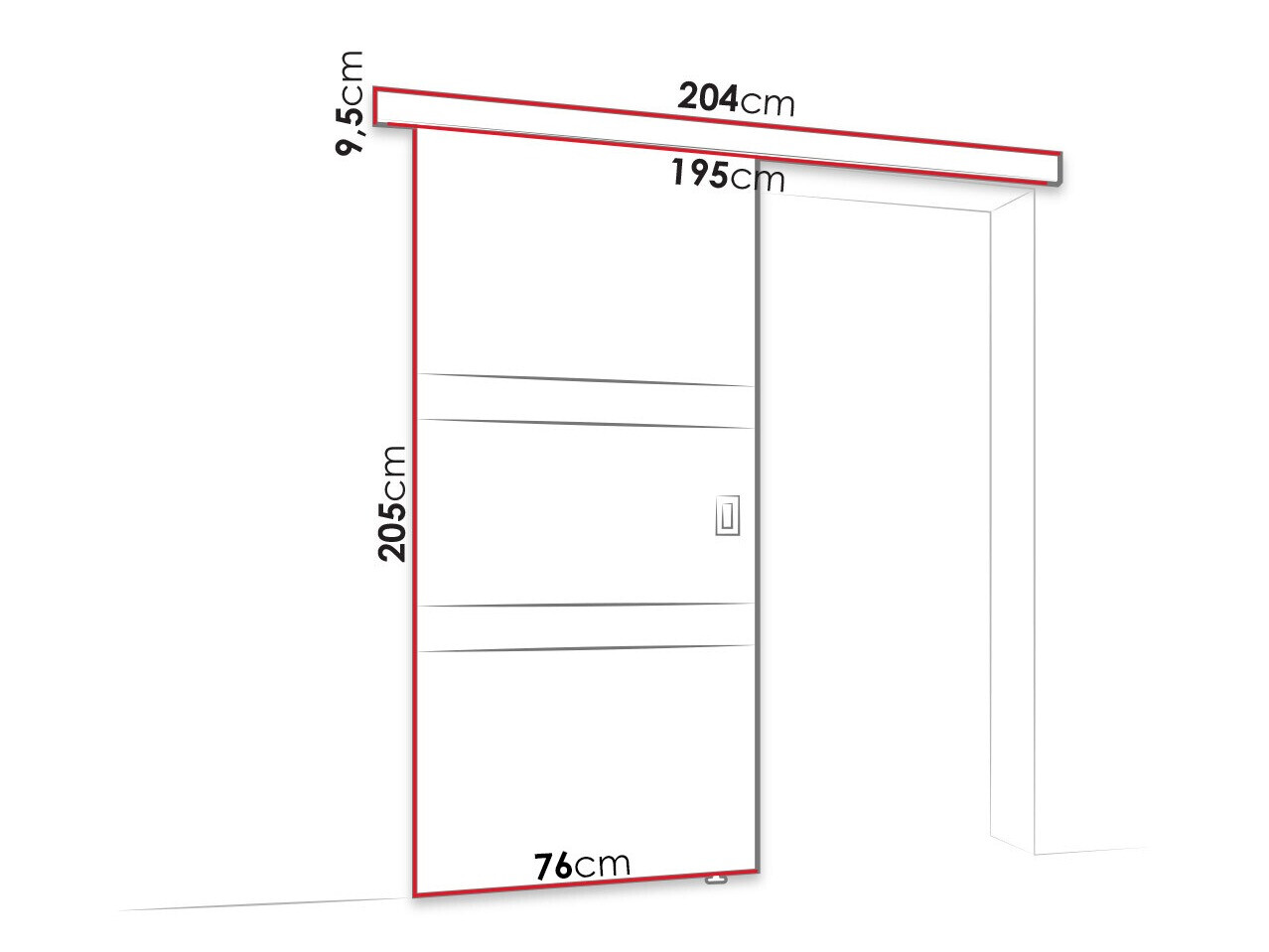 Schuifdeuren Dover 218 (Donker essen + Zwart)