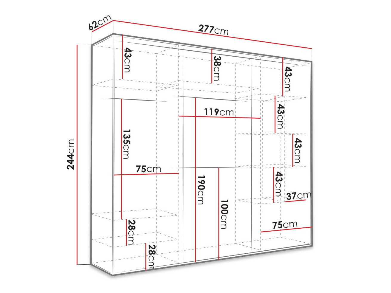 Kledingkast Murrieta 144