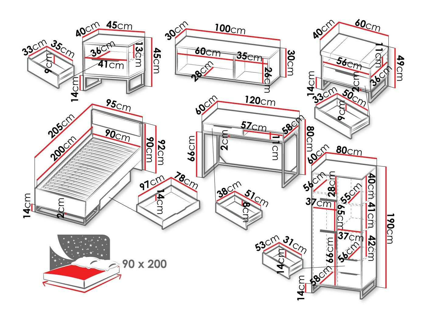 Meubelset Romcama 111