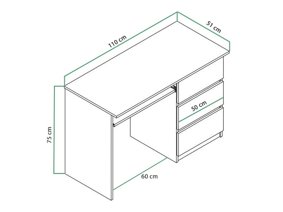 Bureau Cirdora 108 (Sonoma eik)