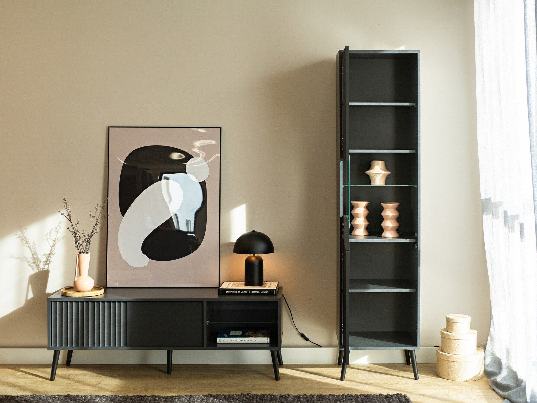 Boekenkast Cirferi 107 (Antraciet)