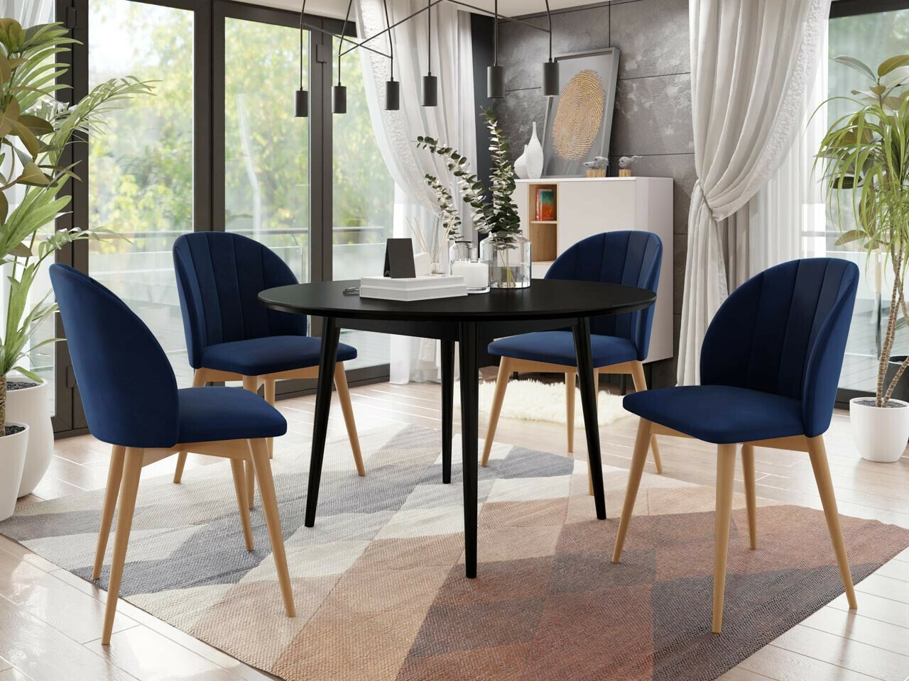 Eetkamerset Racine 127 (Bruin + Magic Velvet 2216)