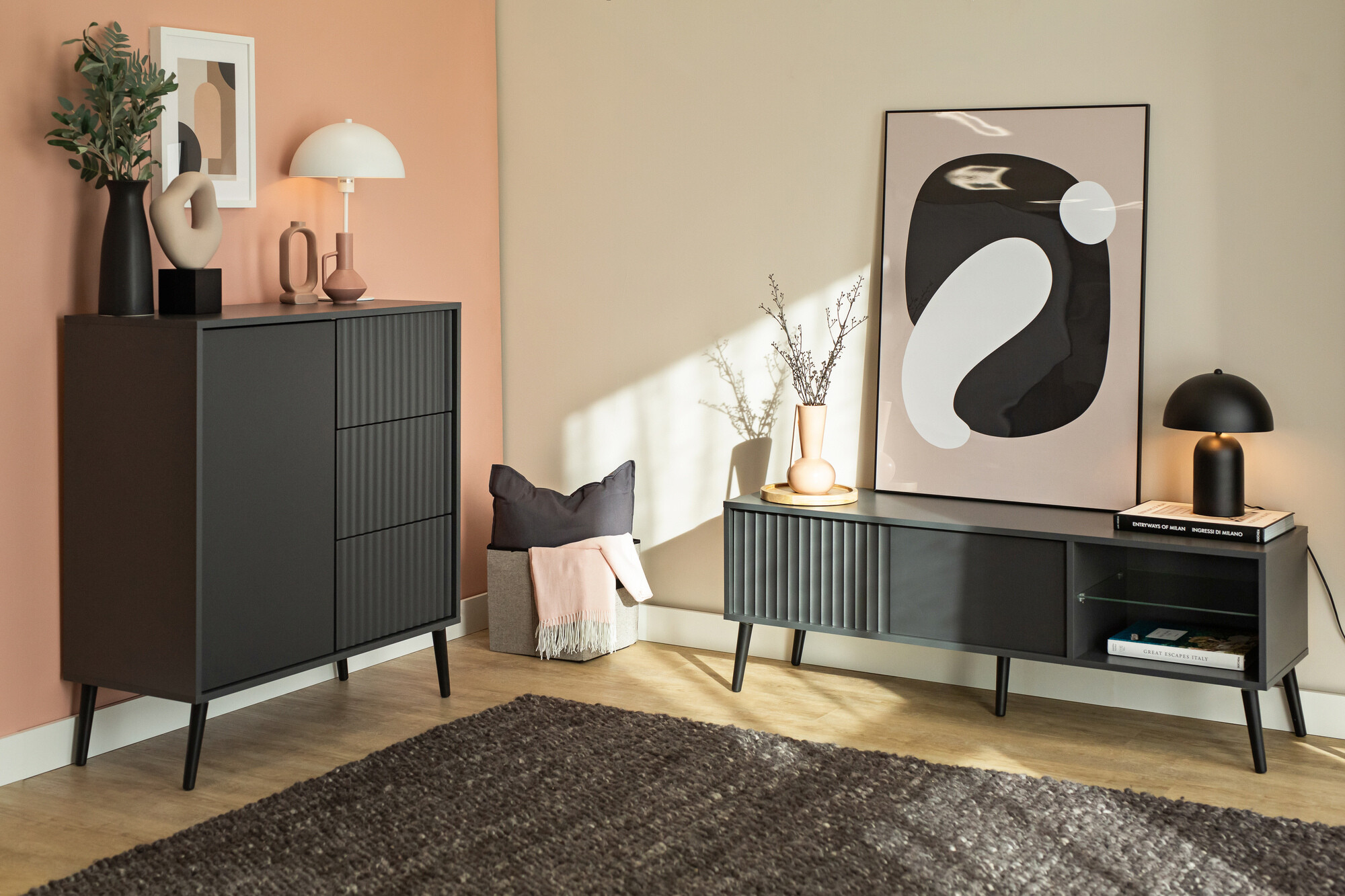 Ladekast Cirferi 100 (Antraciet)