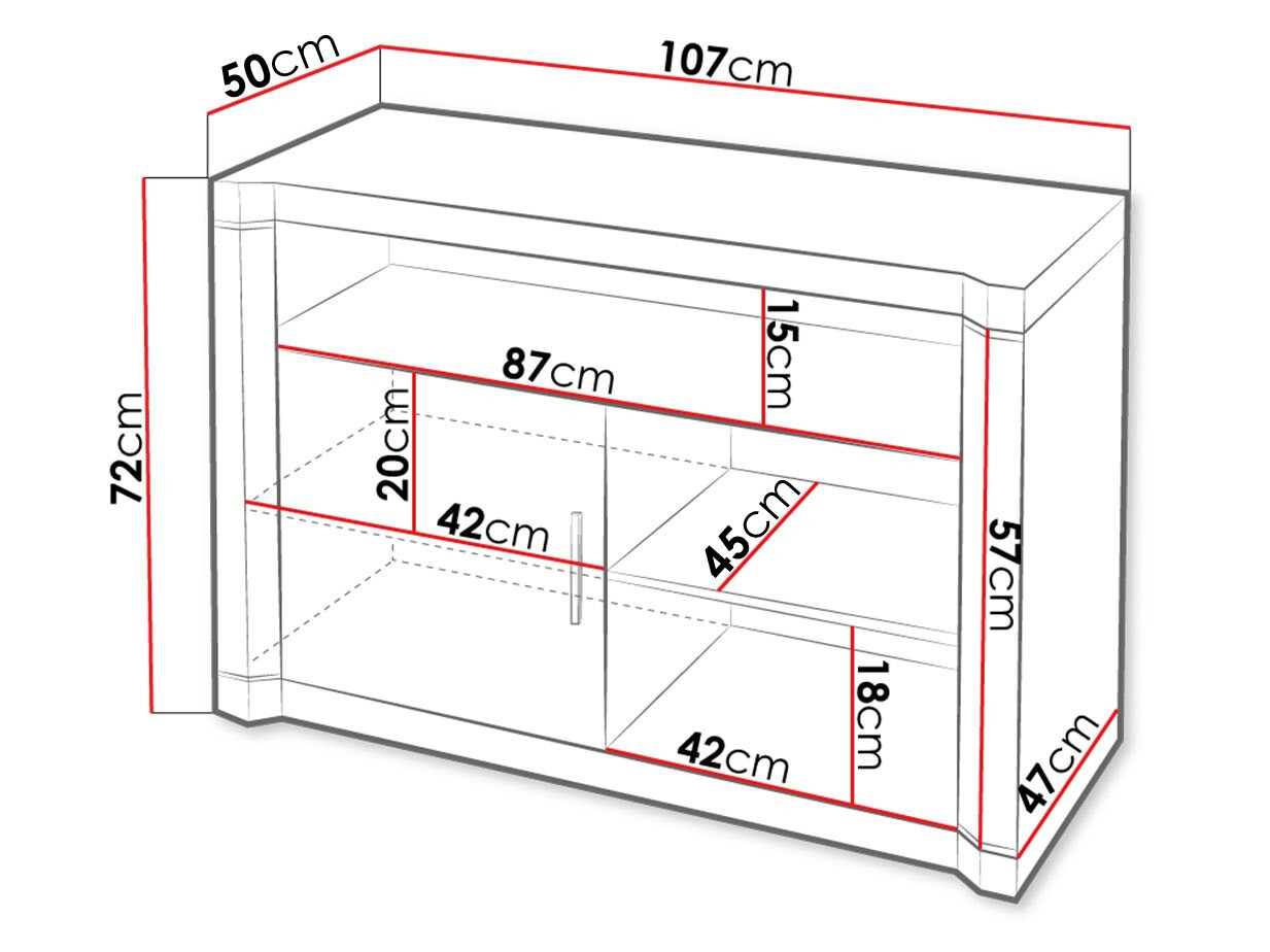 TV-meubel Lorelie 110 (Sonoma eik)