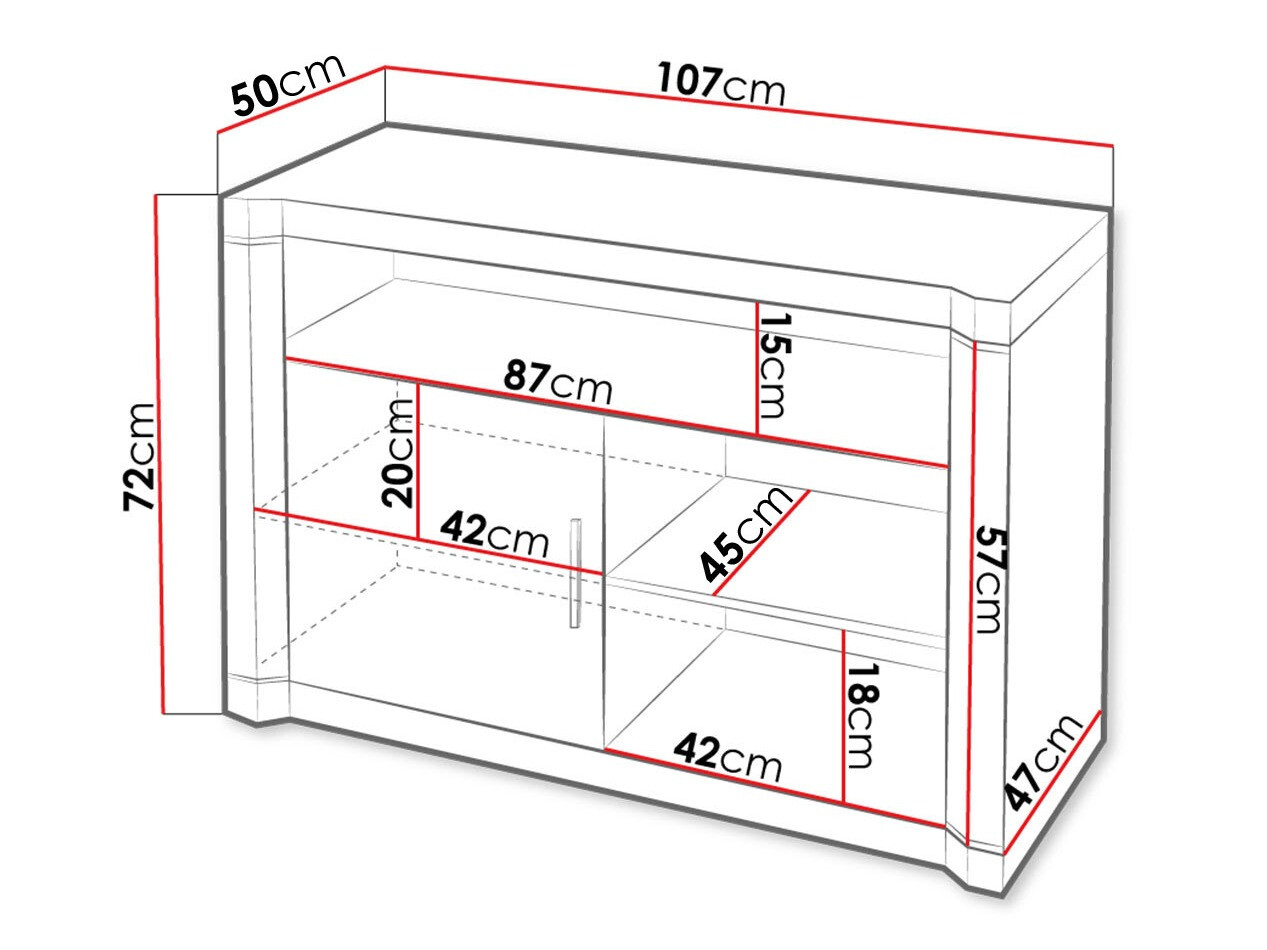 TV-meubel Lorelie 110 (Truffel eiken)