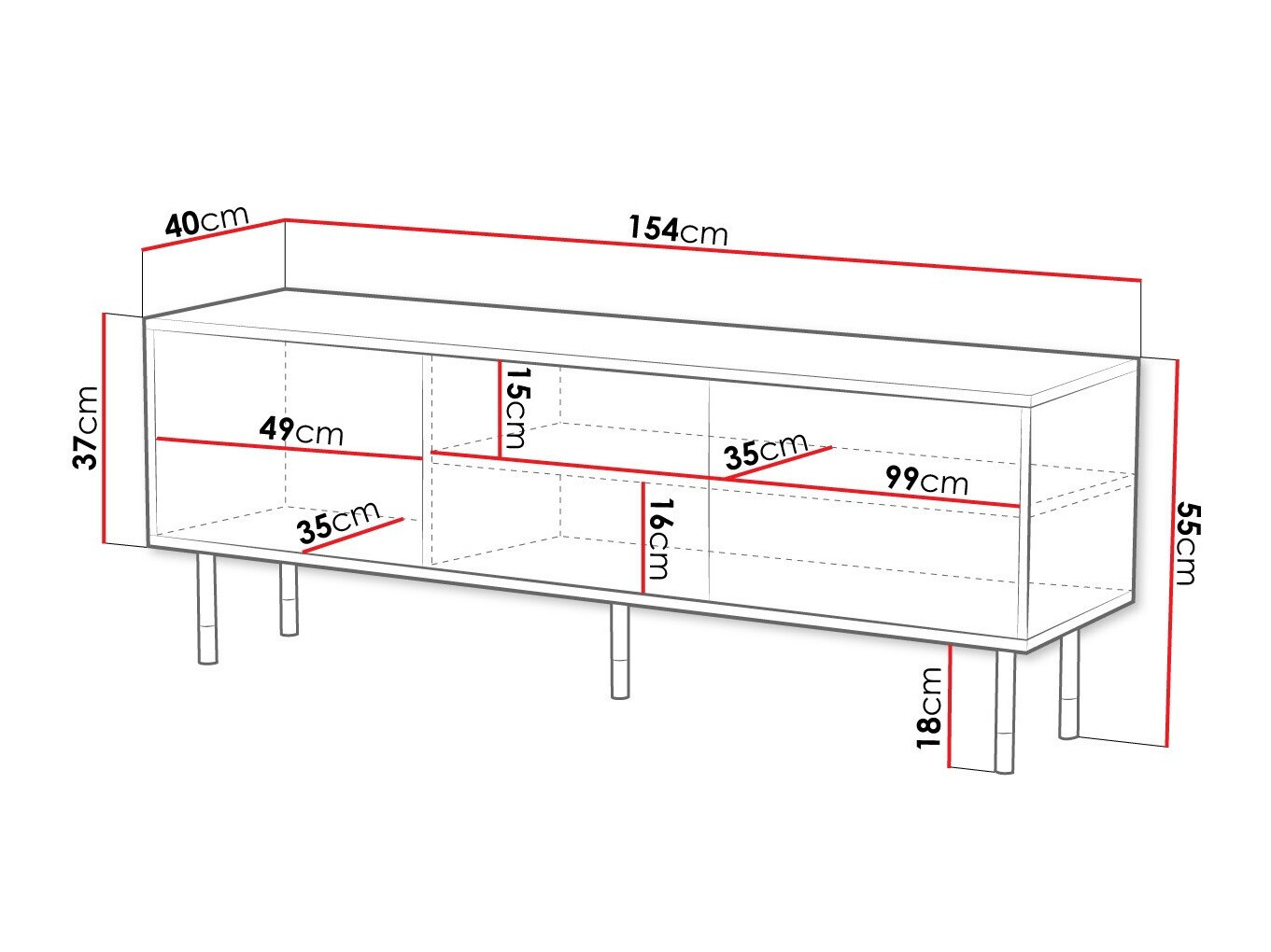 TV-meubel Elmteo 103