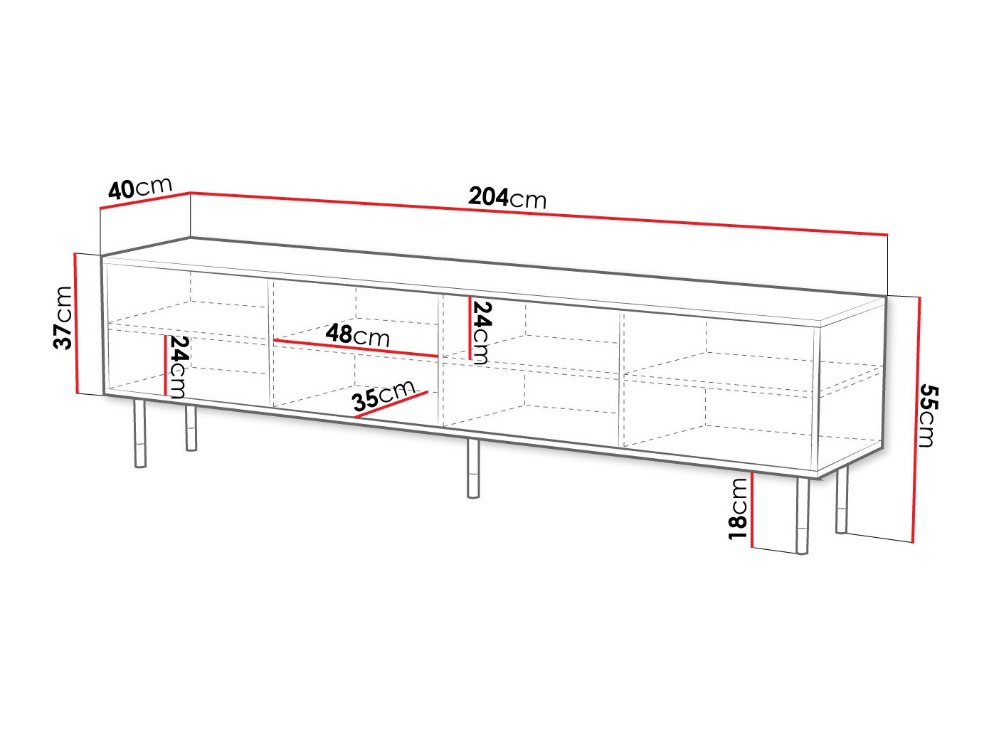 TV-meubel Elmteo 104
