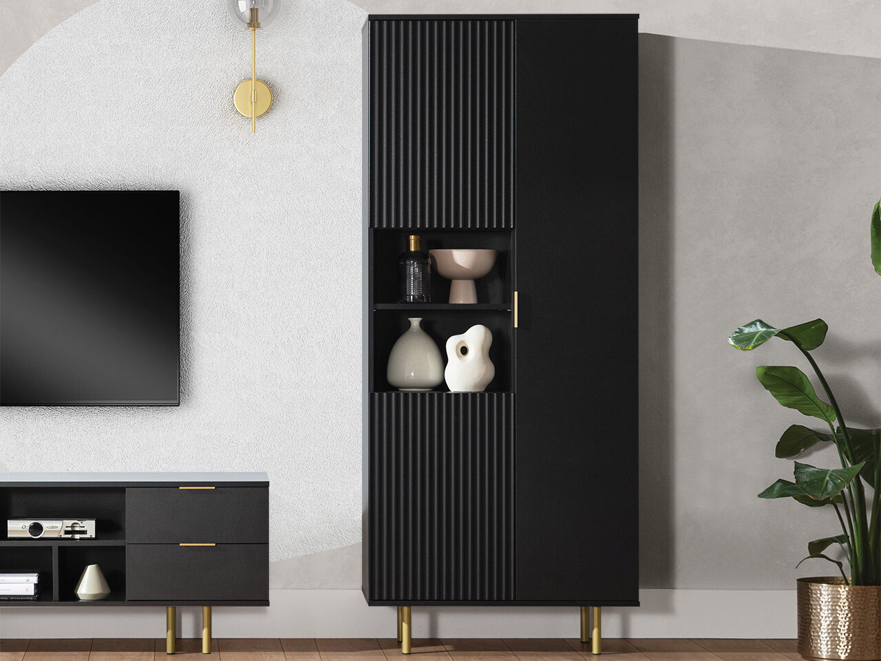 Boekenkast Decus I (Zwart)