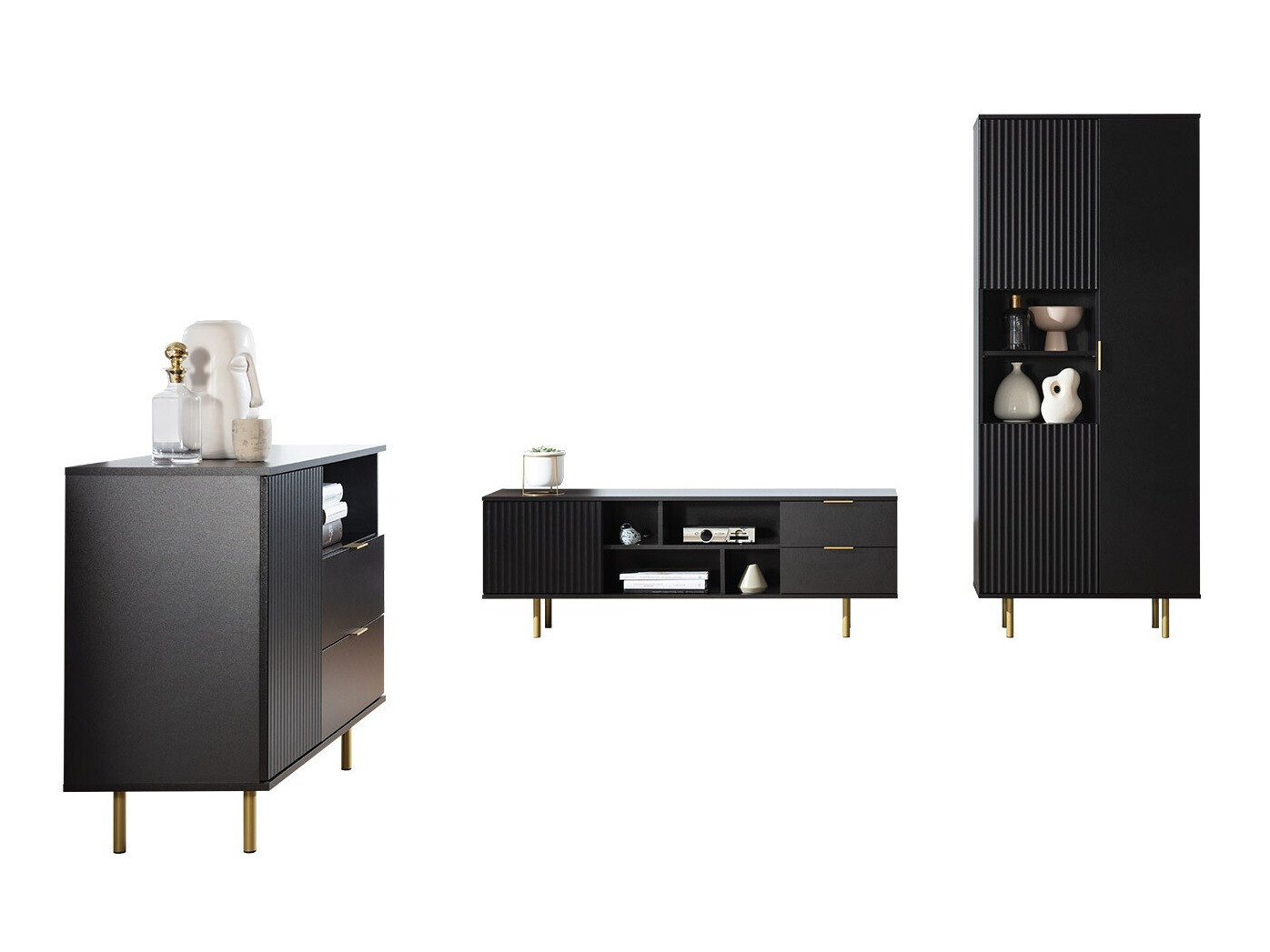 Woonkamerset Virdomi 107 (Zwart)