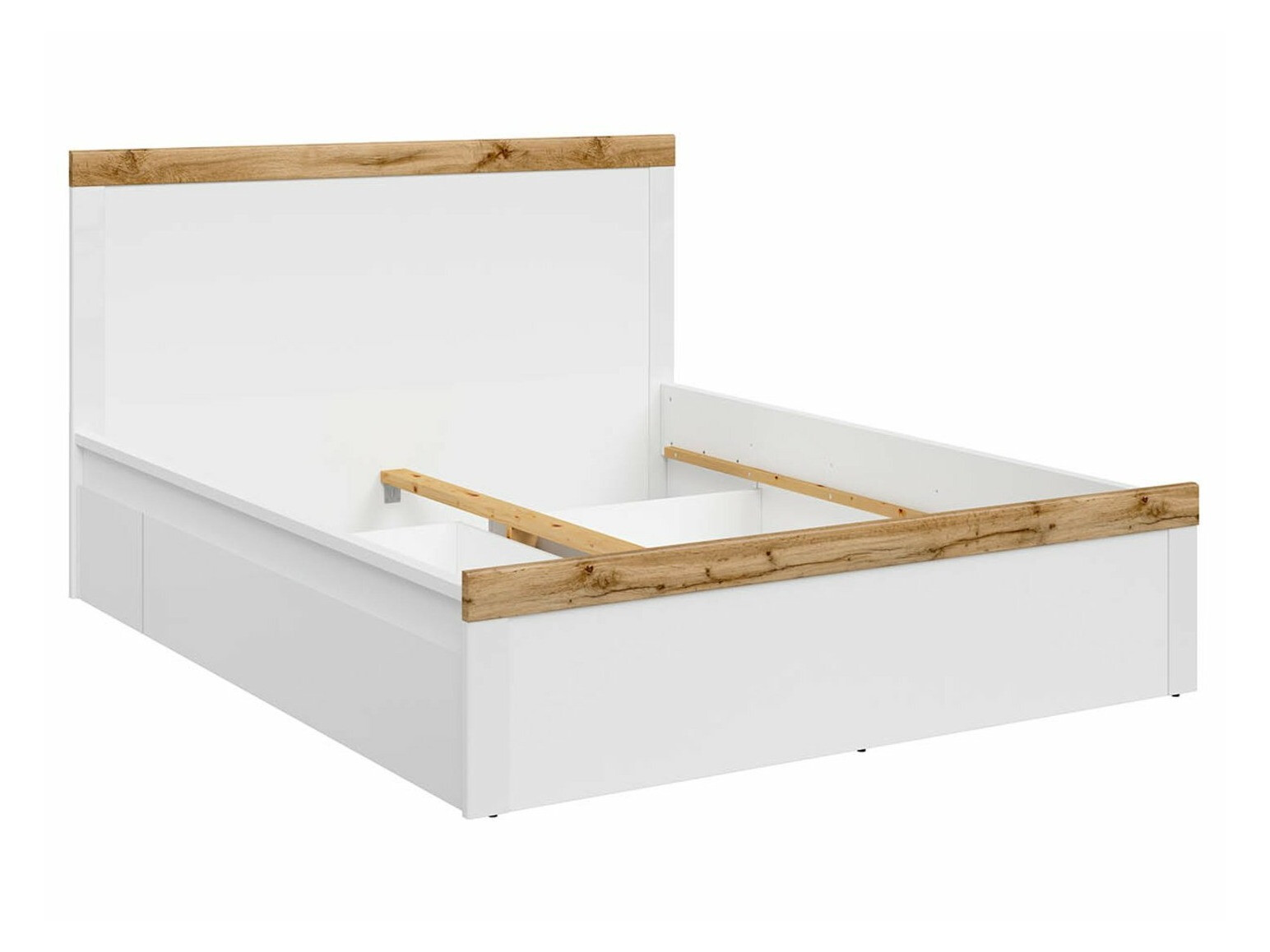 Bed Sonsoru 138 (Wit + Eiken)