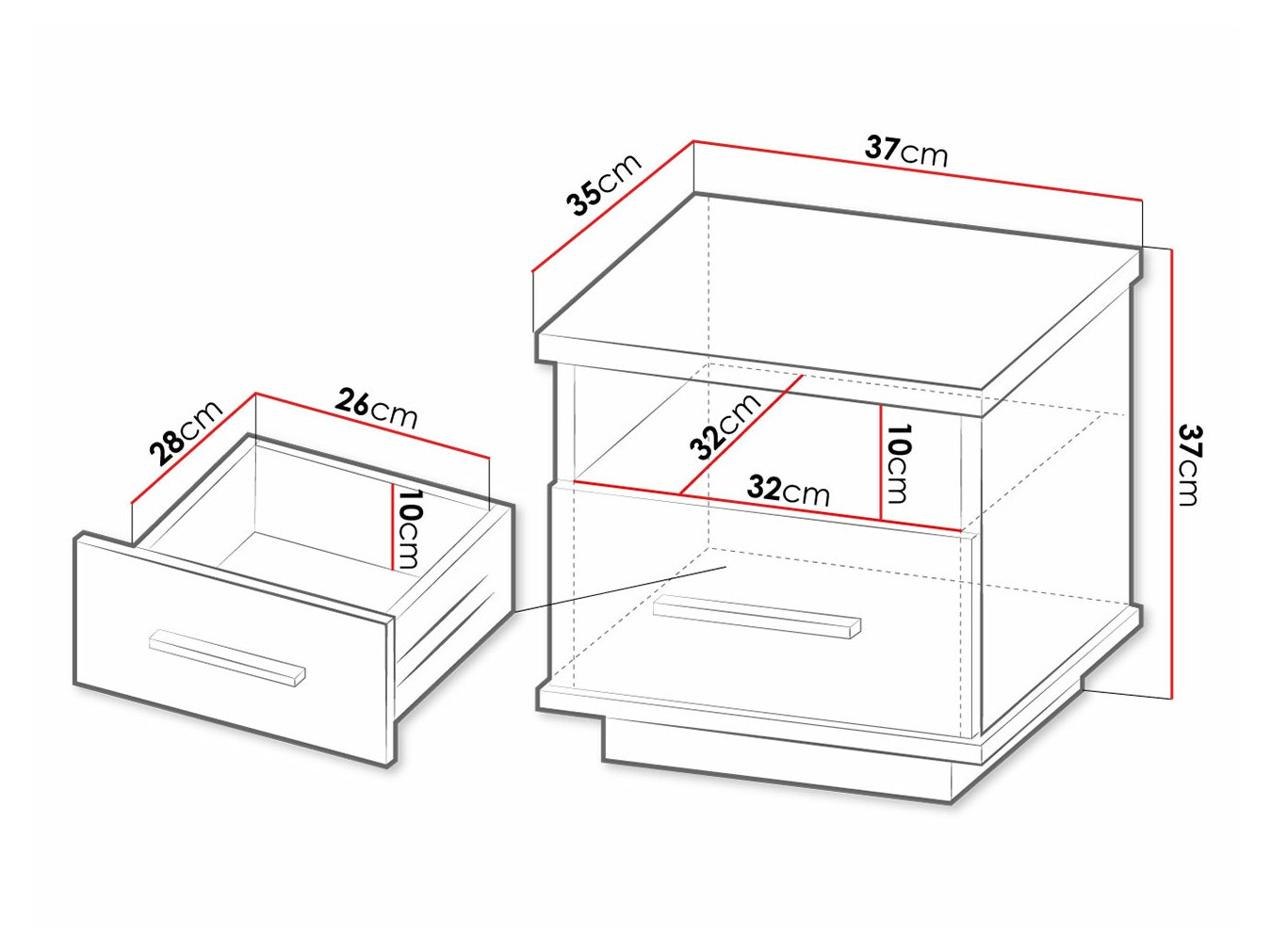 Nachtkastje Tenodeu 122