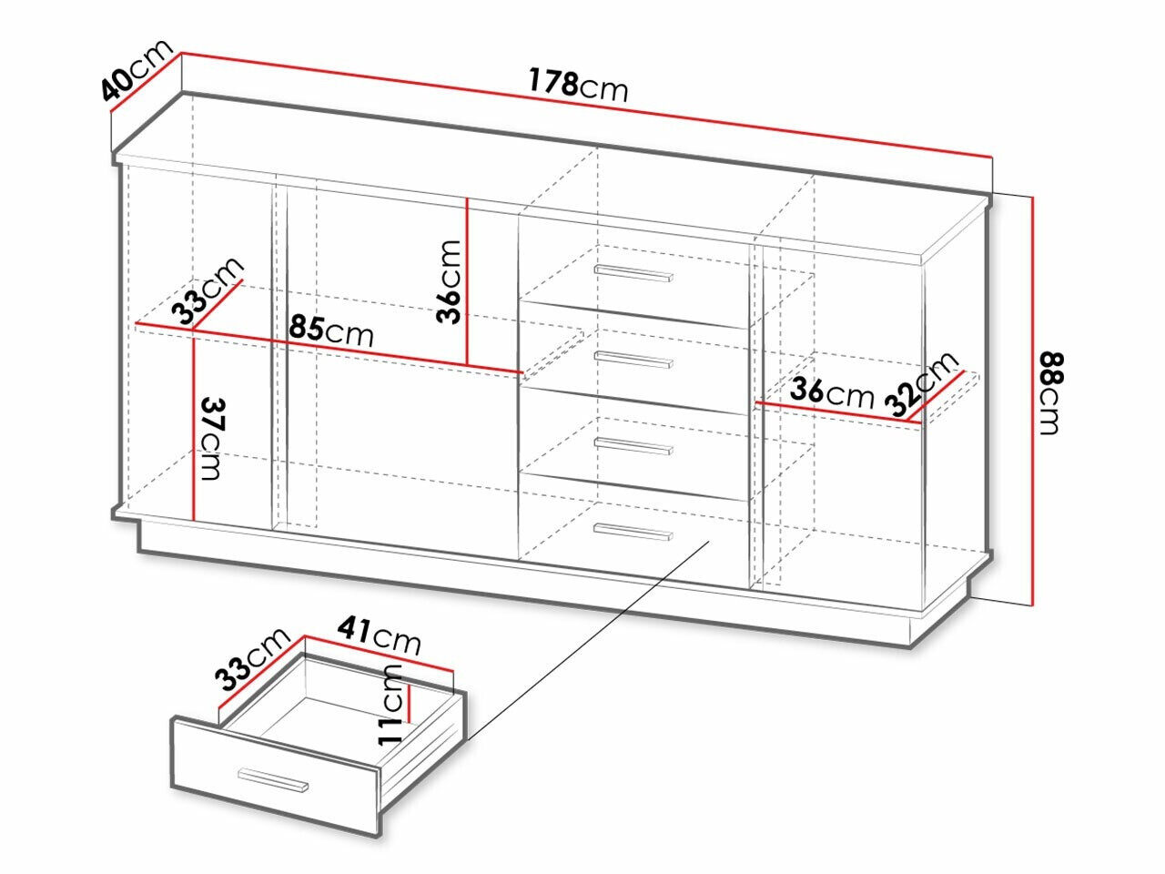 Ladekast Tenodeu 124