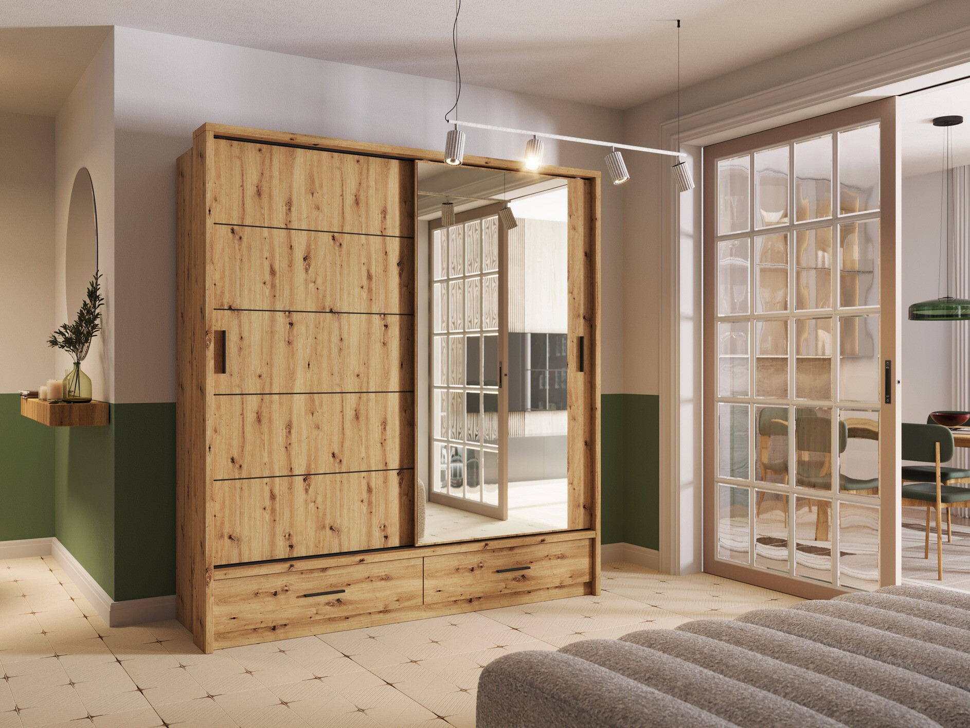 Kledingkast Fresno 104 (Artisan eiken)