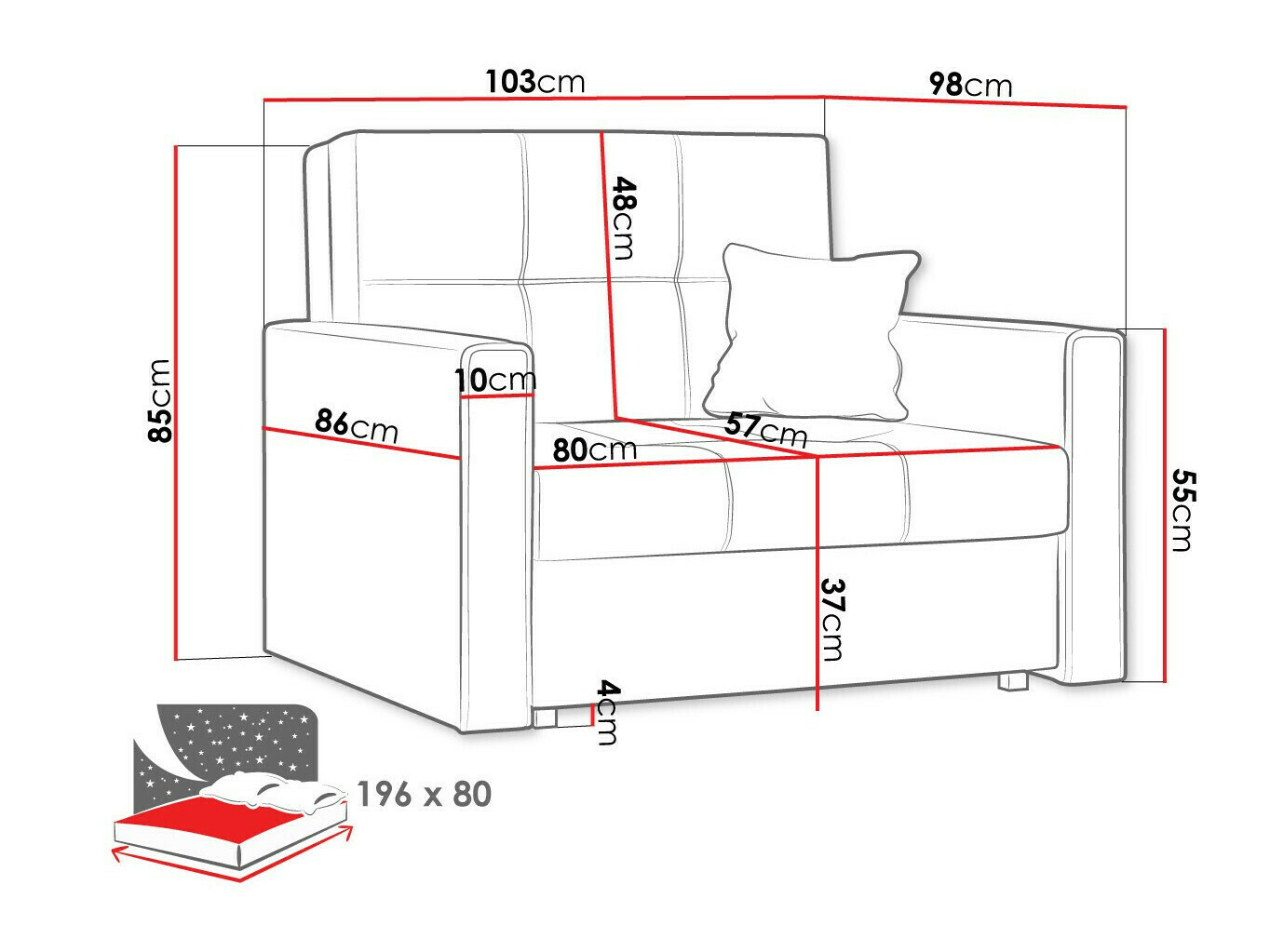 Fauteuil Columbus 104 (Manila 16)