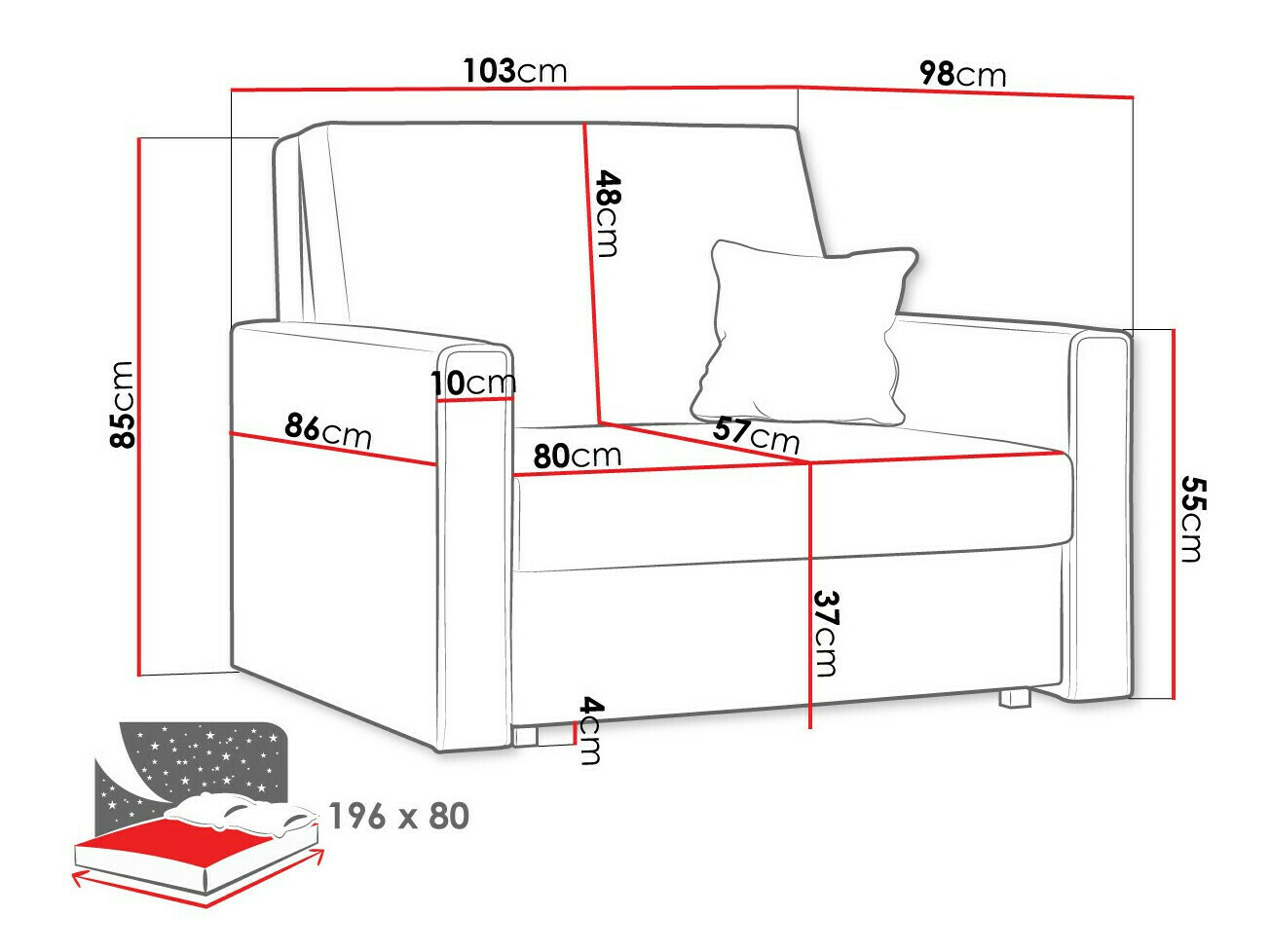 Fauteuil Columbus 190 (Poso 05)