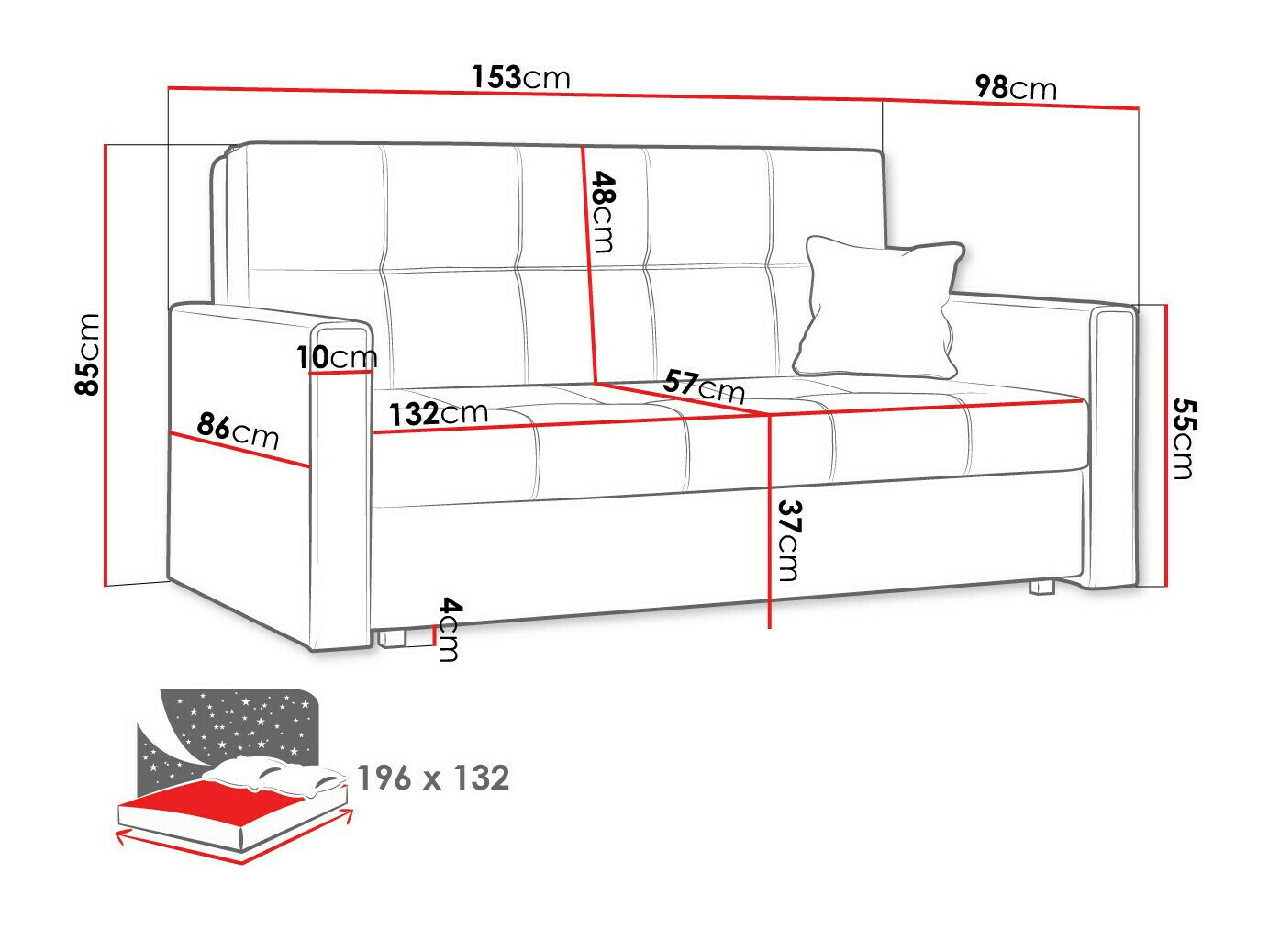 Slaapbank Columbus 106 (Manila 31)