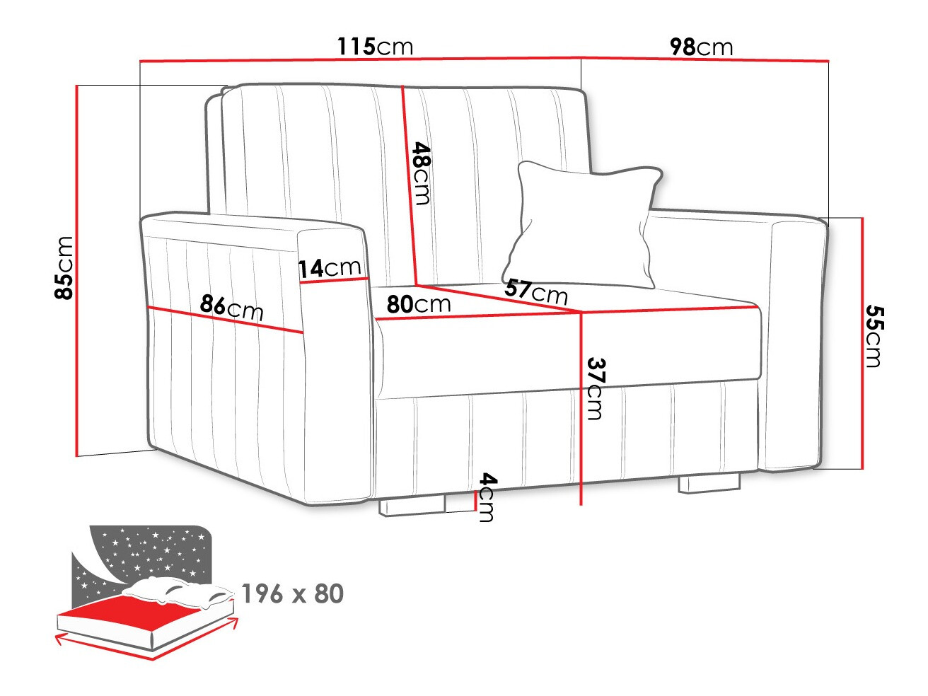 Fauteuil Columbus 135 (Kronos 31)