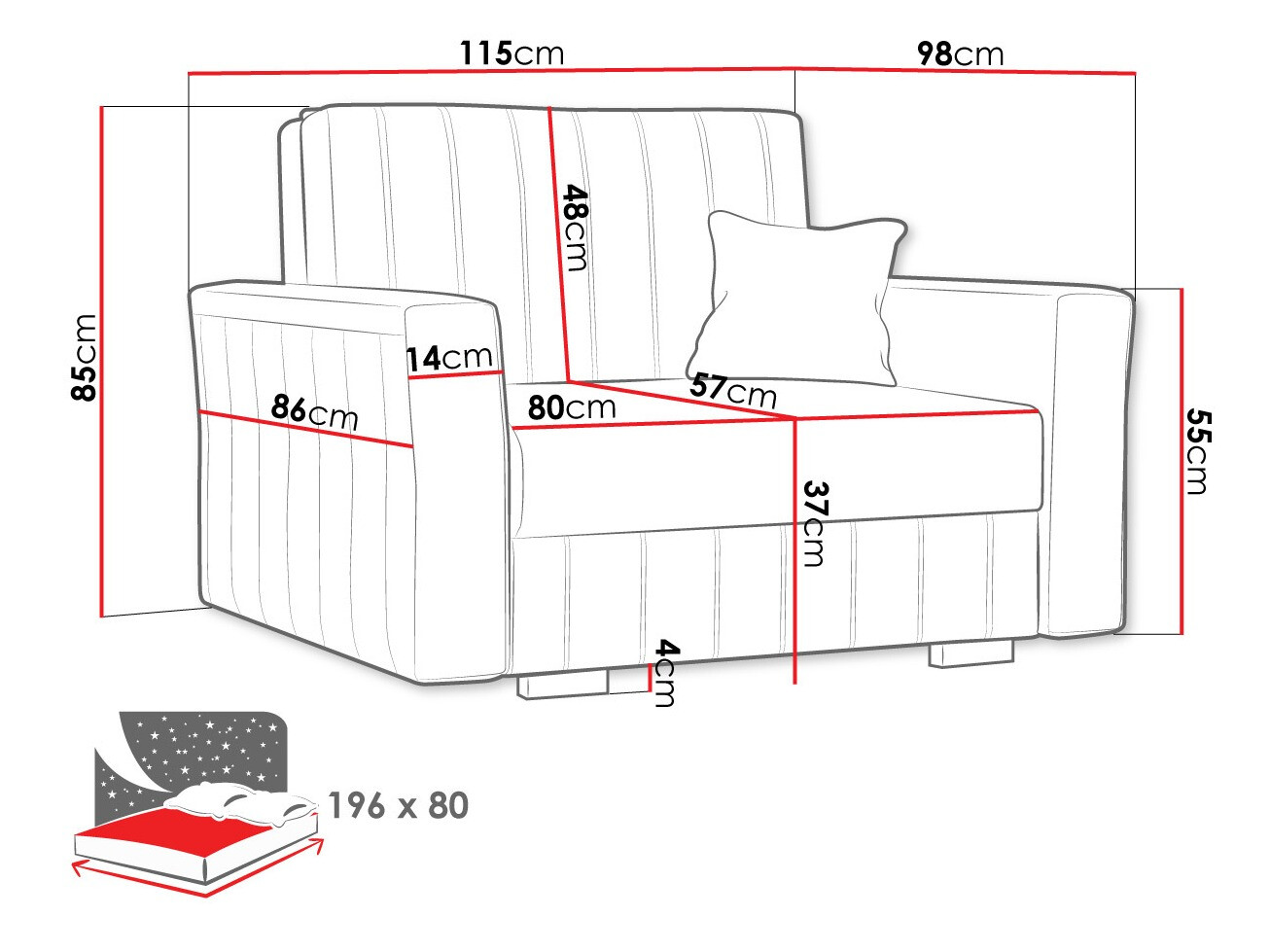 Fauteuil Columbus 135 (Paros 5)