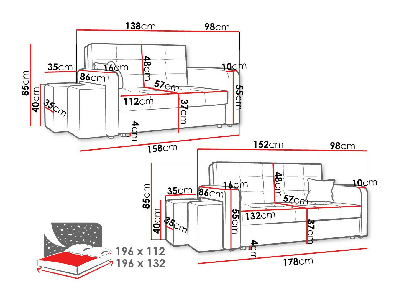Gestoffeerde meubelset Columbus 159 (Enjoy 24)