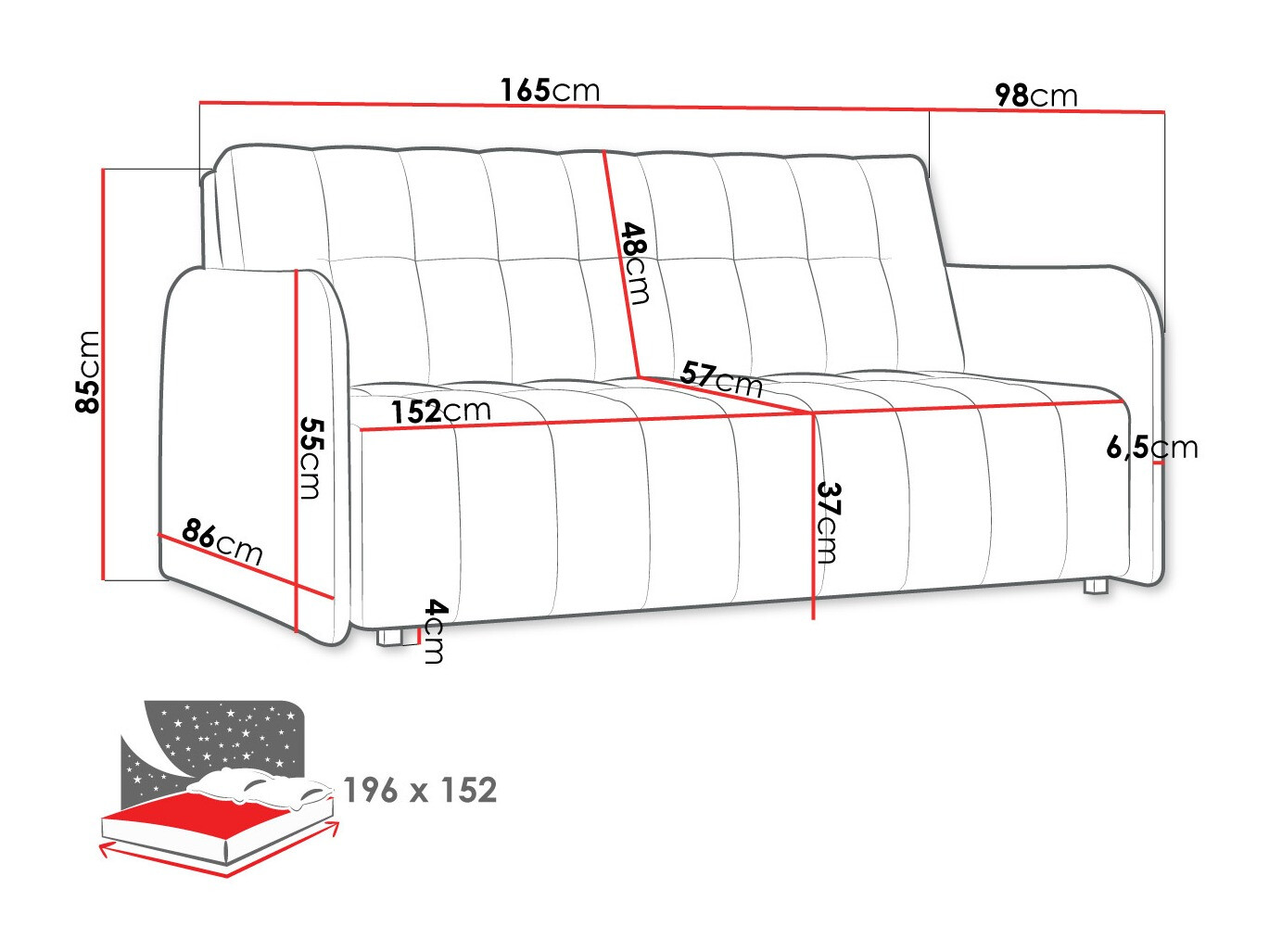 Slaapbank Columbus 179 (Kronos 22)