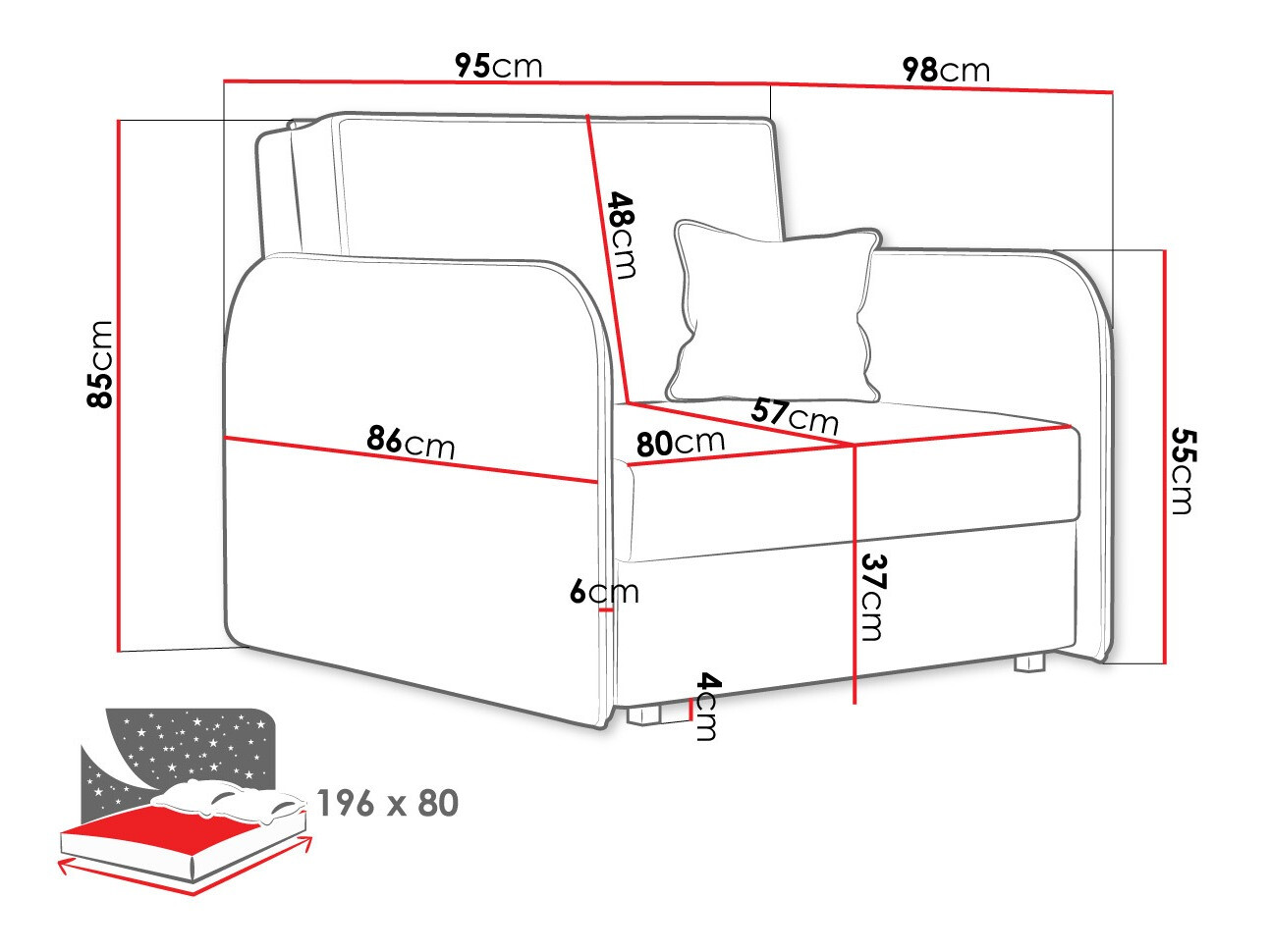 Fauteuil Columbus 125 (Mono 232)