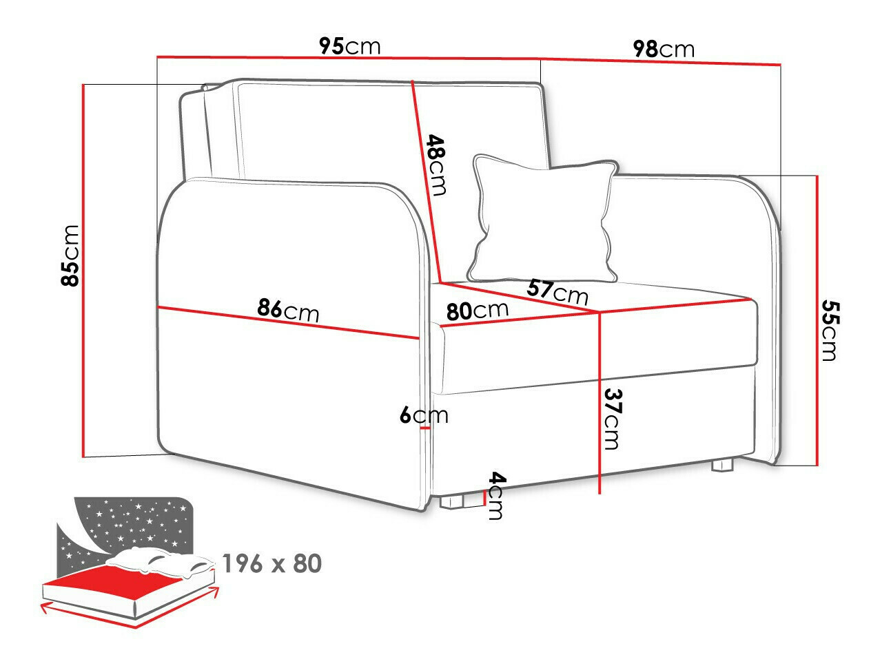 Fauteuil Columbus 125 (Mono 248)