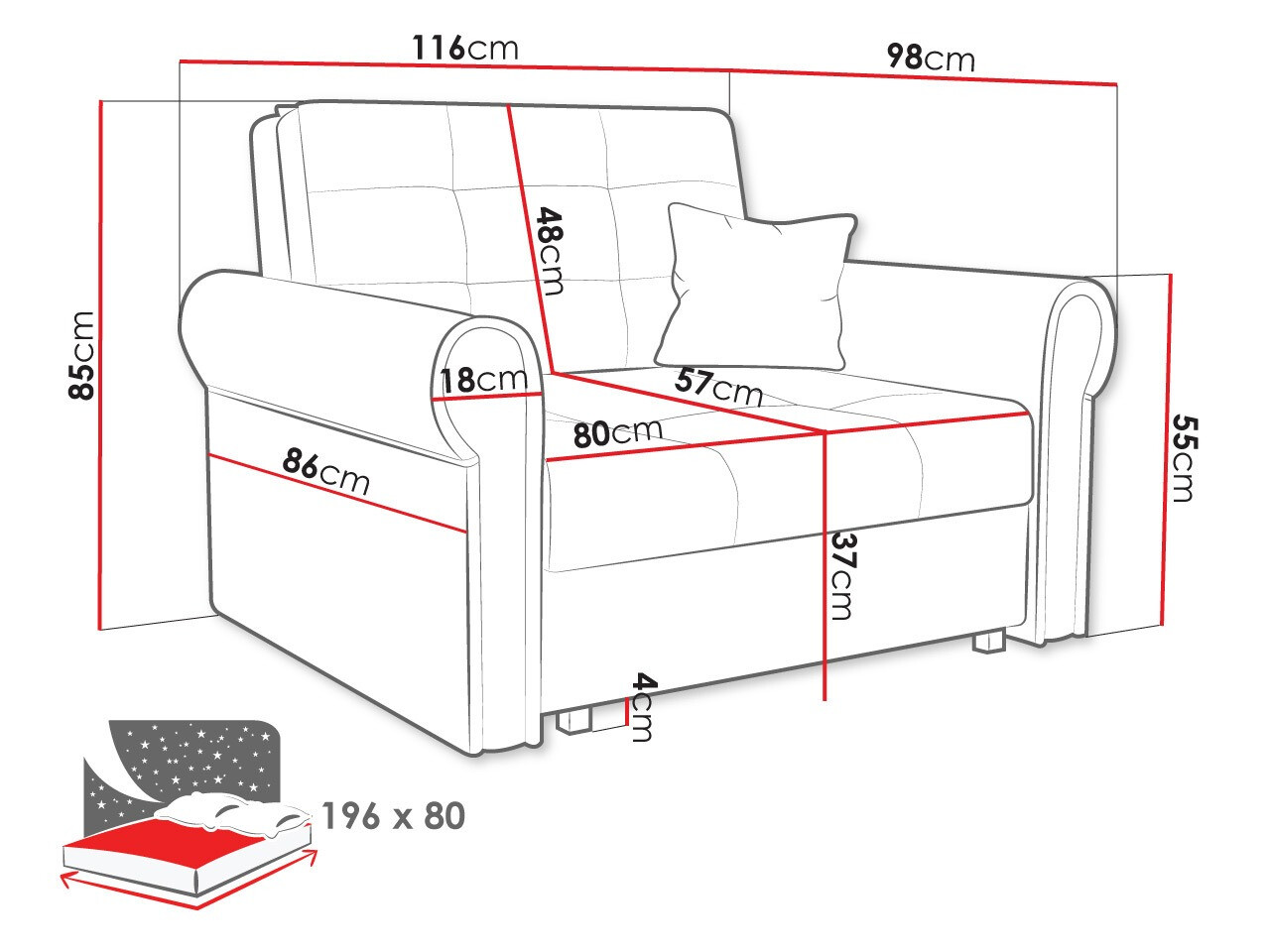 Fauteuil Columbus 127 (Kronos 19)
