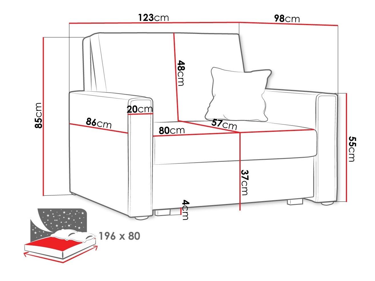 Fauteuil Columbus 180 (Poso 05)