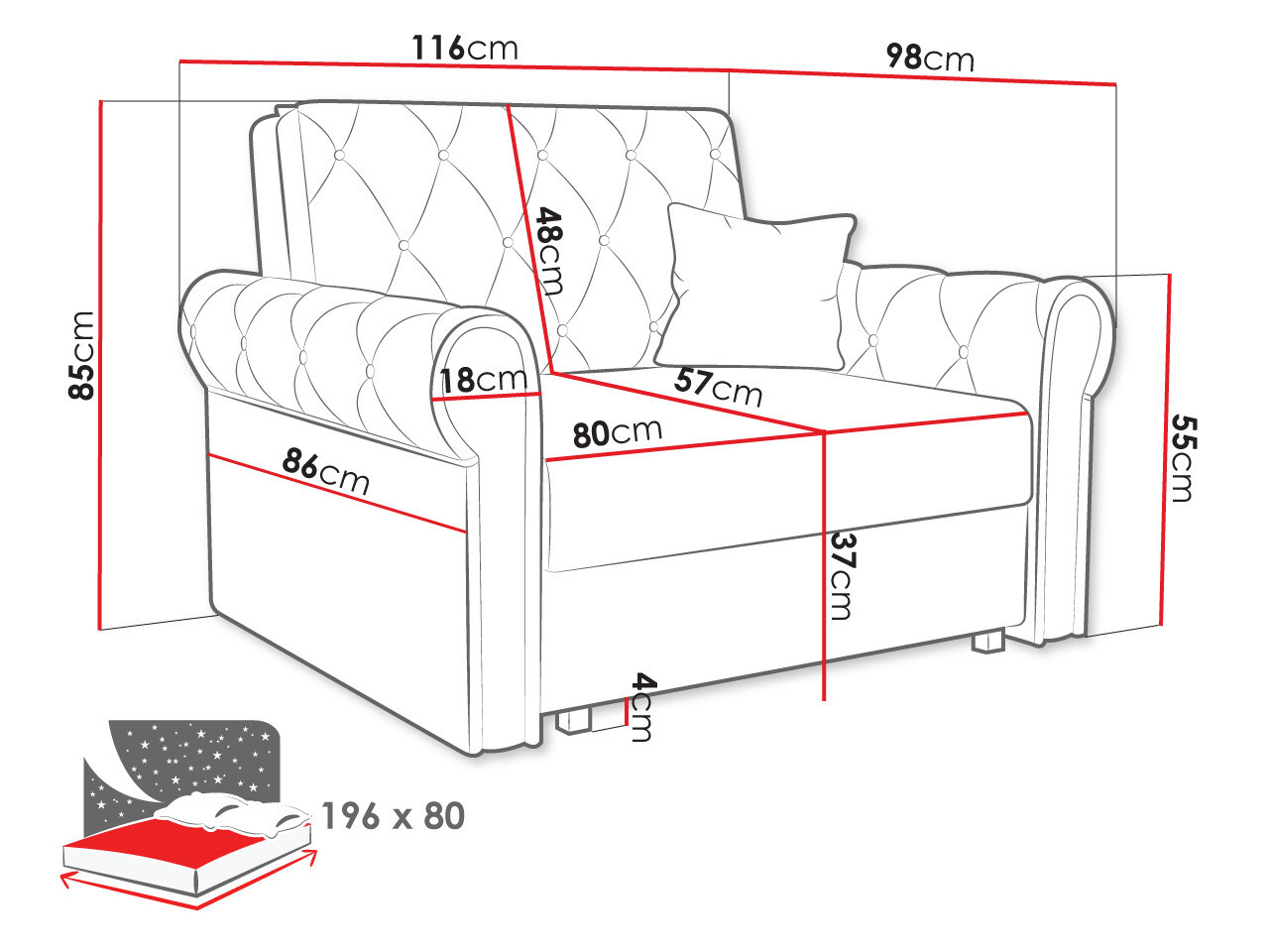 Fauteuil Columbus 200 (Kronos 22)