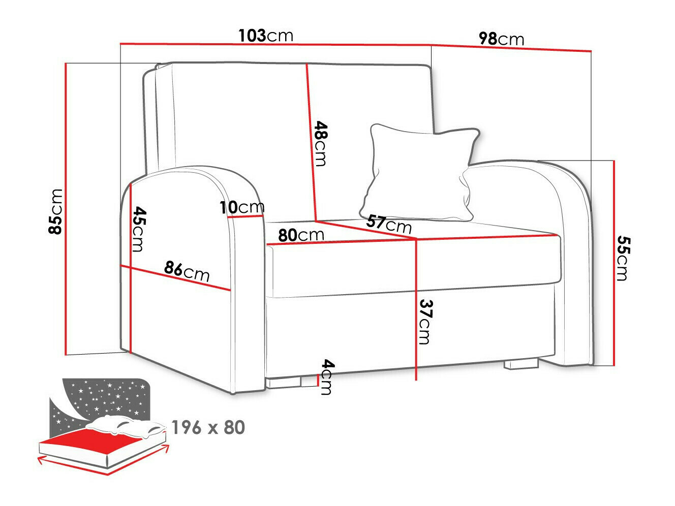 Fauteuil Galona I (Mono 244 + Sorriso 4)