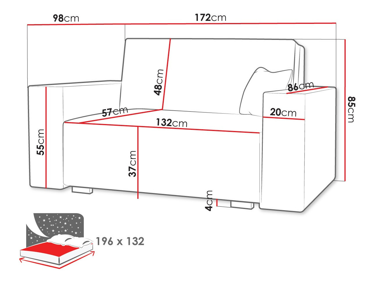 Slaapbank Columbus 193 (Neve 3)