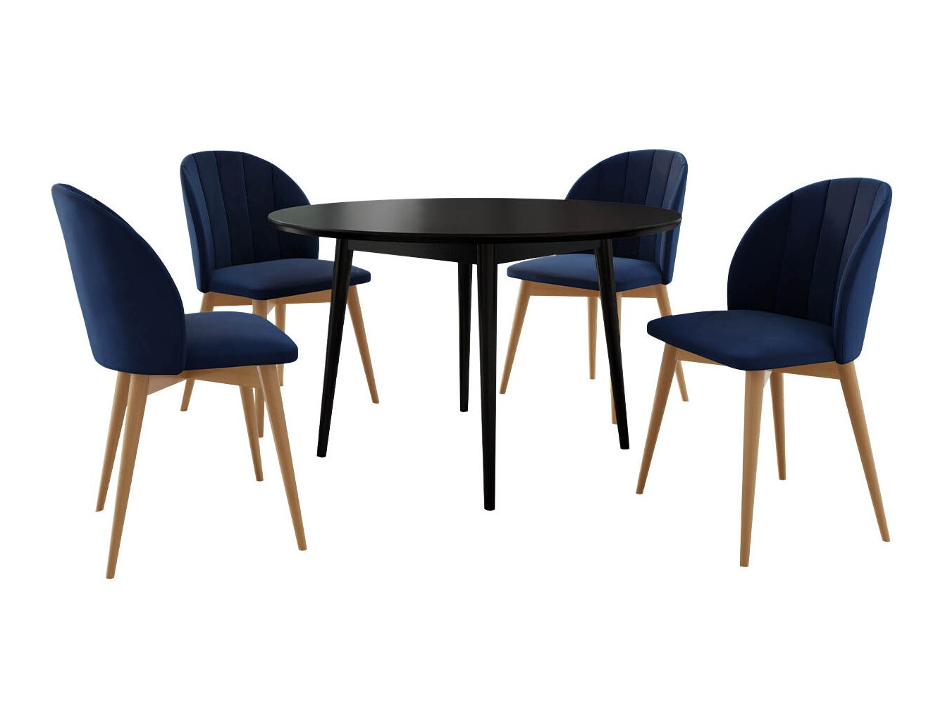 Eetkamerset Racine 127 (Bruin + Magic Velvet 2216)