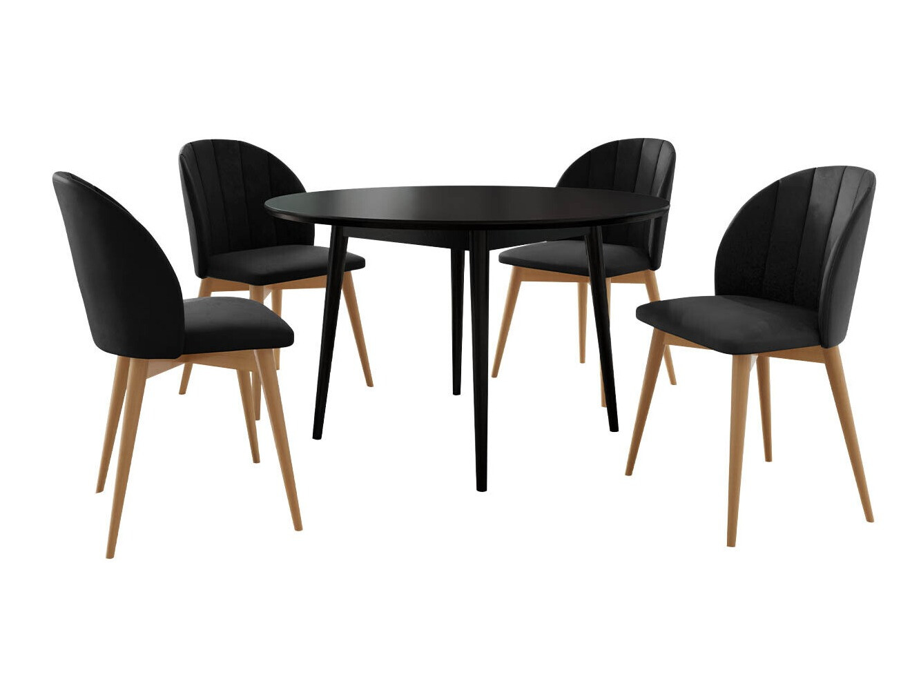 Eetkamerset Racine 127 (Bruin + Magic Velvet 2219)