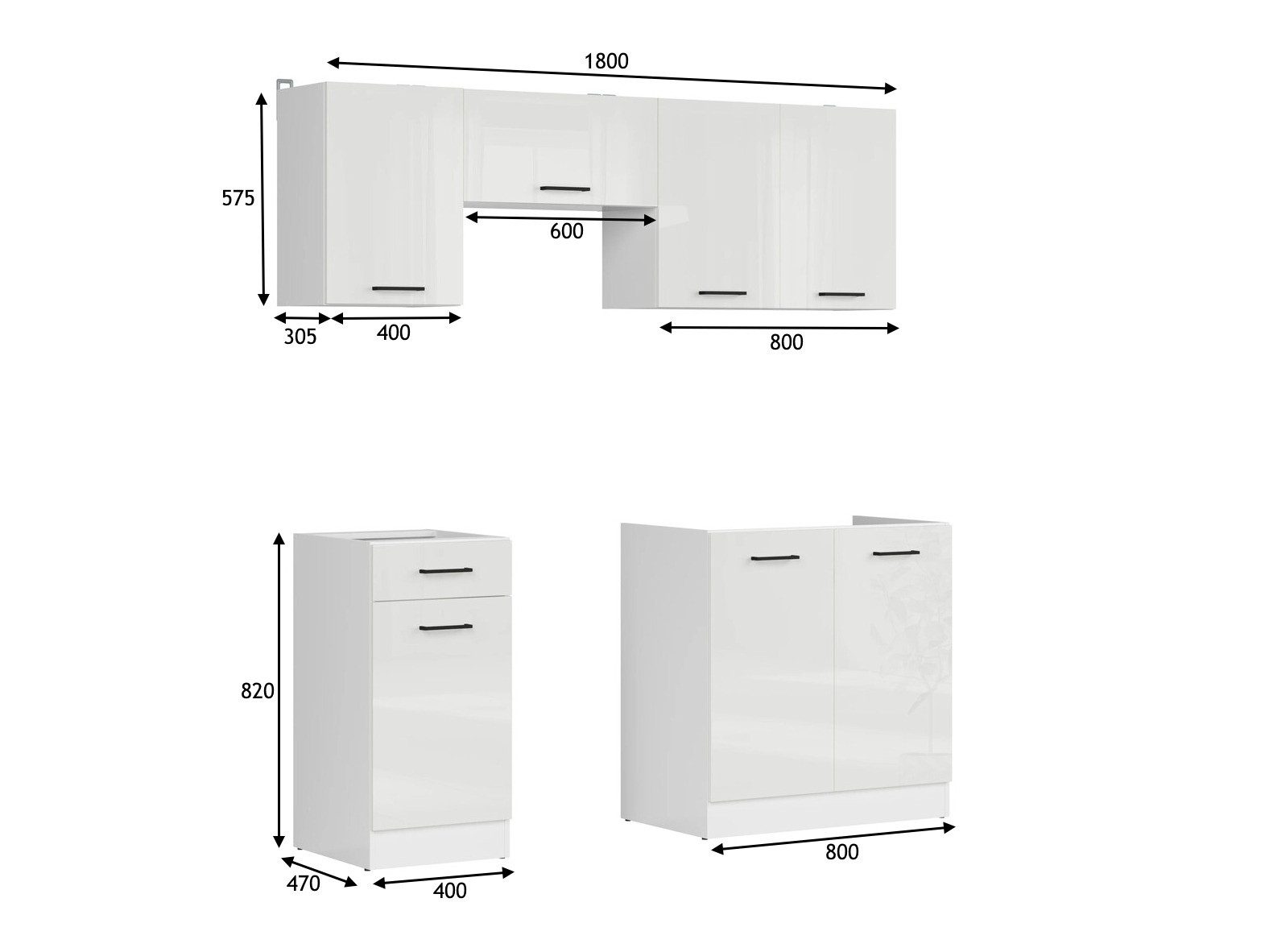 Modulaire keukenset Line White 117