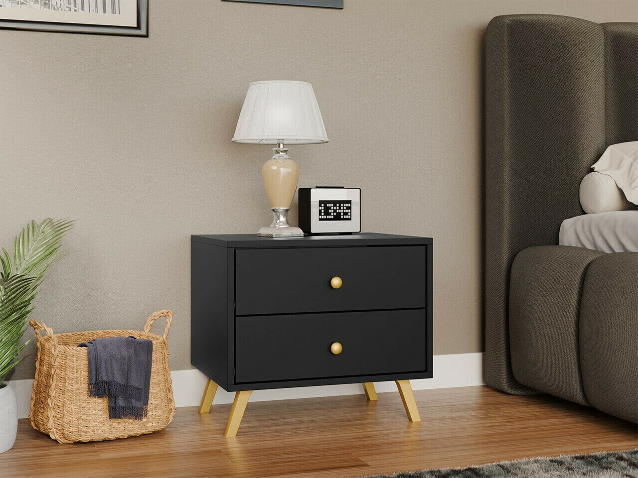 Nachtkastje Monfera 101 (Zwart)