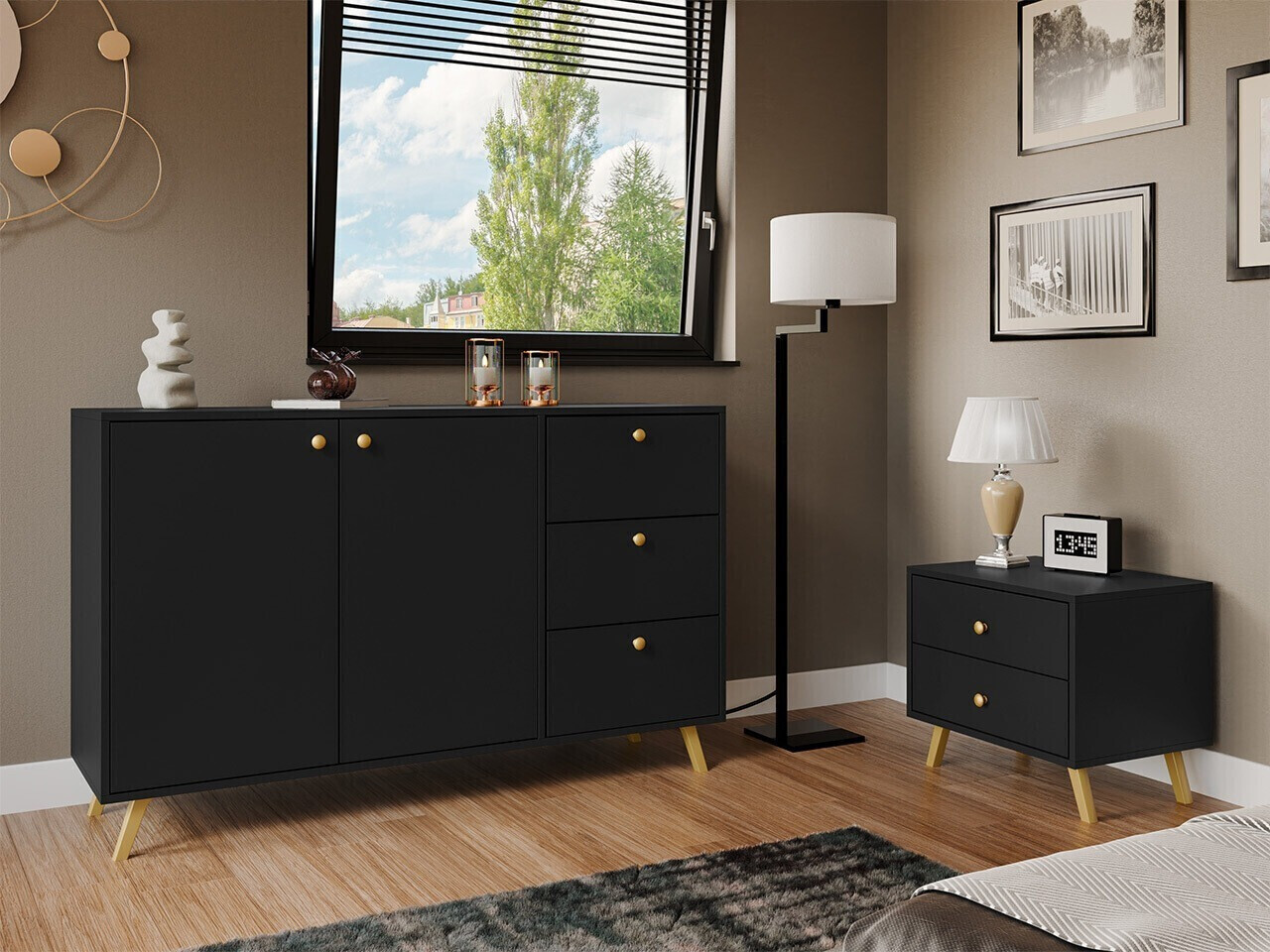 Nachtkastje Monfera 101 (Zwart)