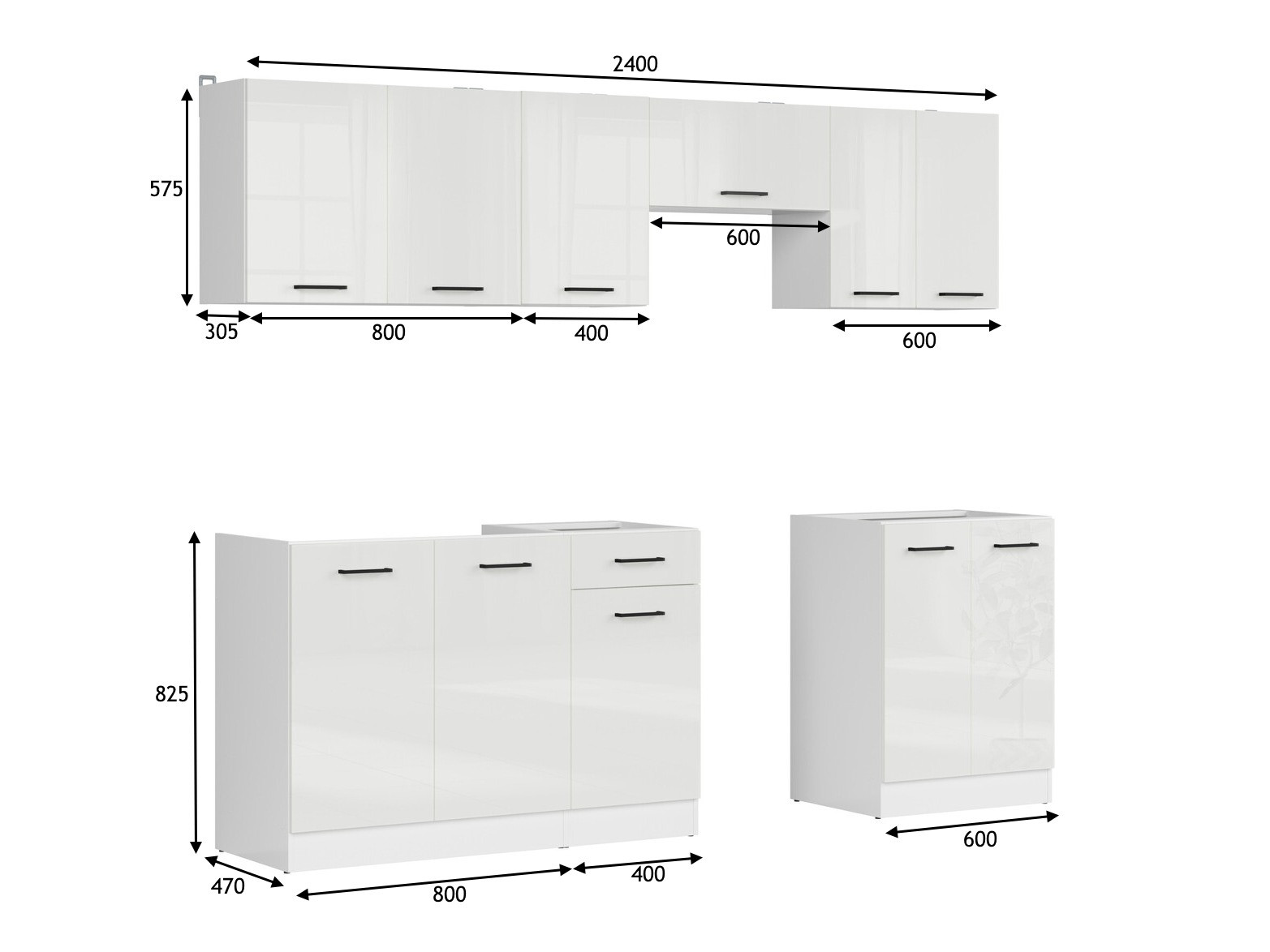 Modulaire keukenset Line White 119