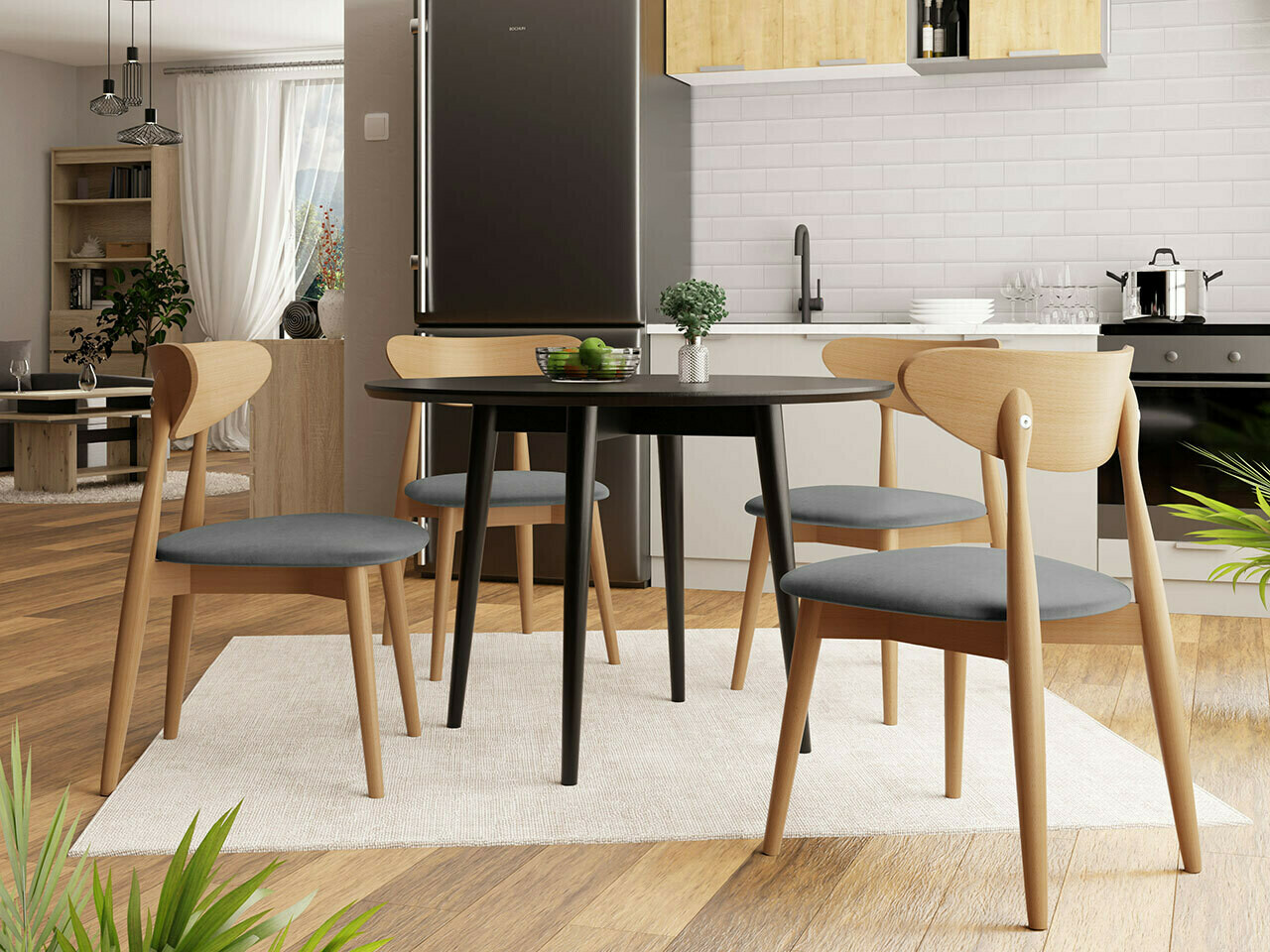 Eetkamerset Racine 124 (Bruin)