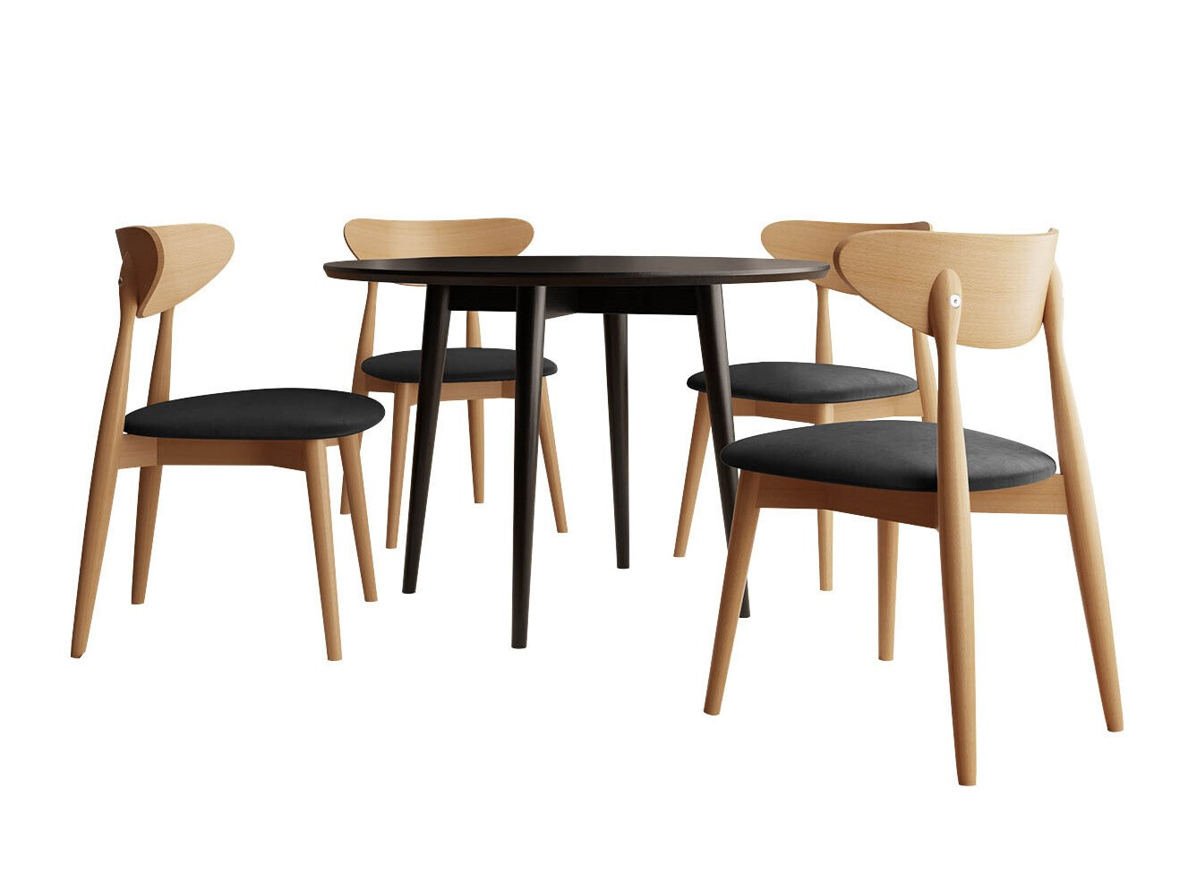 Eetkamerset Racine 124 (Bruin)