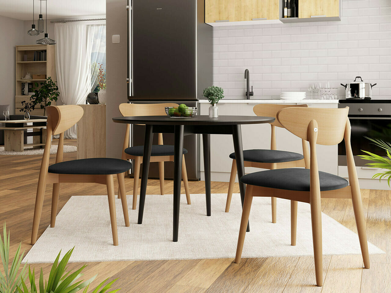 Eetkamerset Racine 124 (Bruin)