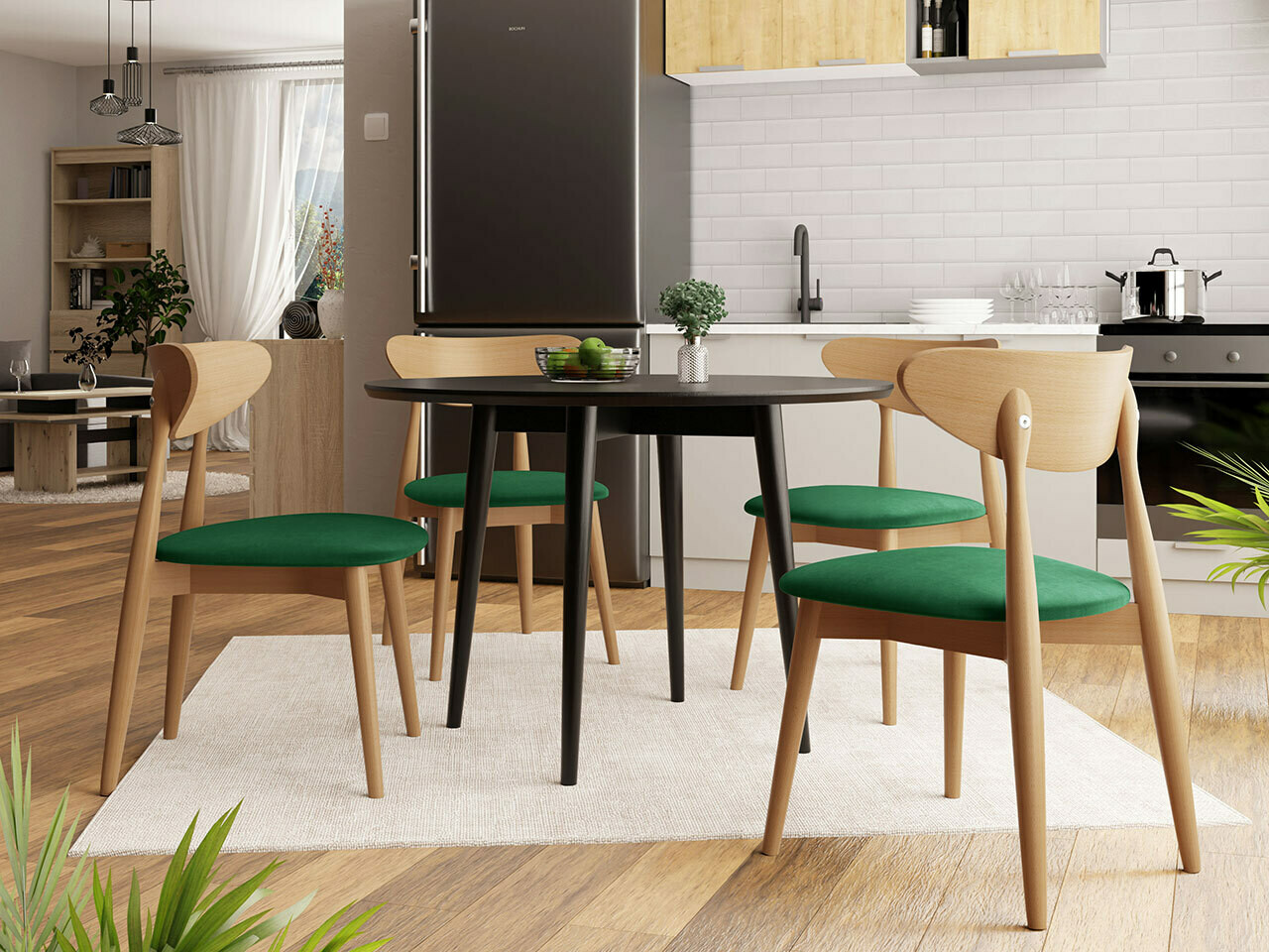 Eetkamerset Racine 124 (Bruin)