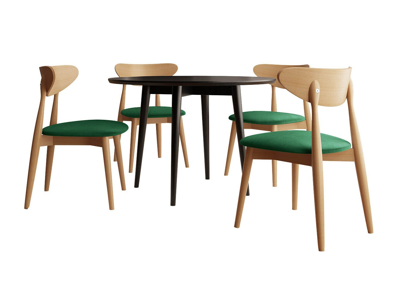 Eetkamerset Racine 124 (Bruin)