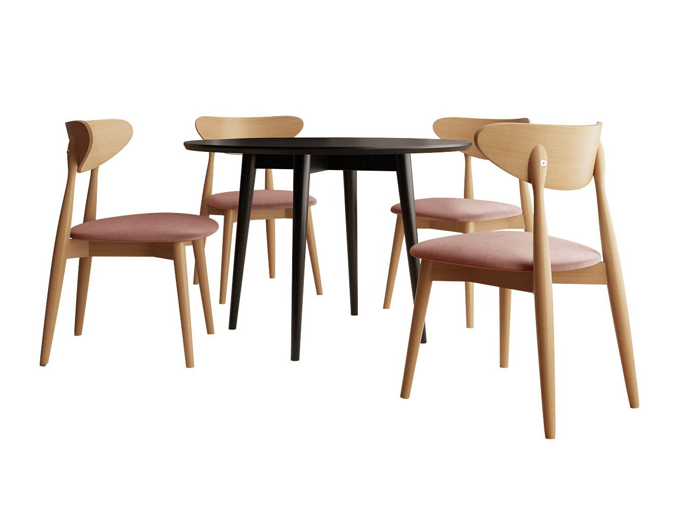 Eetkamerset Racine 124 (Bruin)