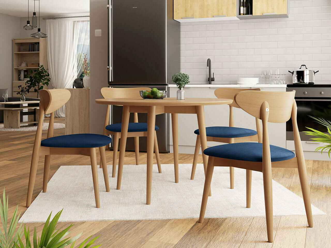 Eetkamerset Racine 124 (Bruin)