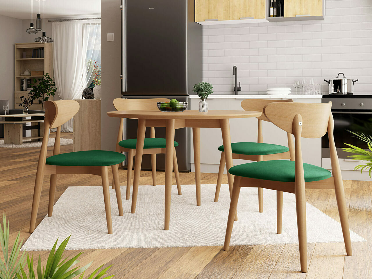 Eetkamerset Racine 124 (Bruin)