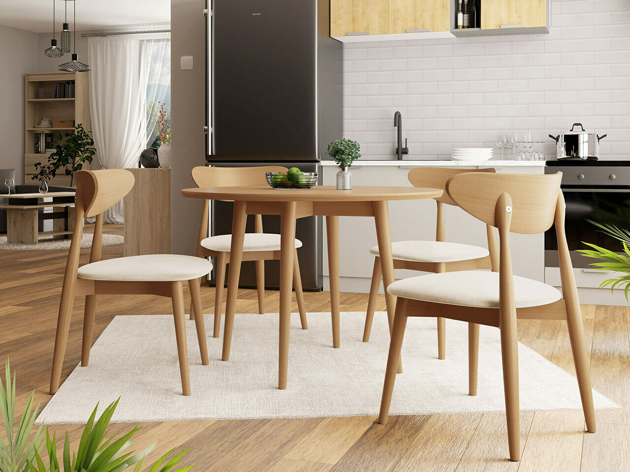 Eetkamerset Racine 124 (Bruin)