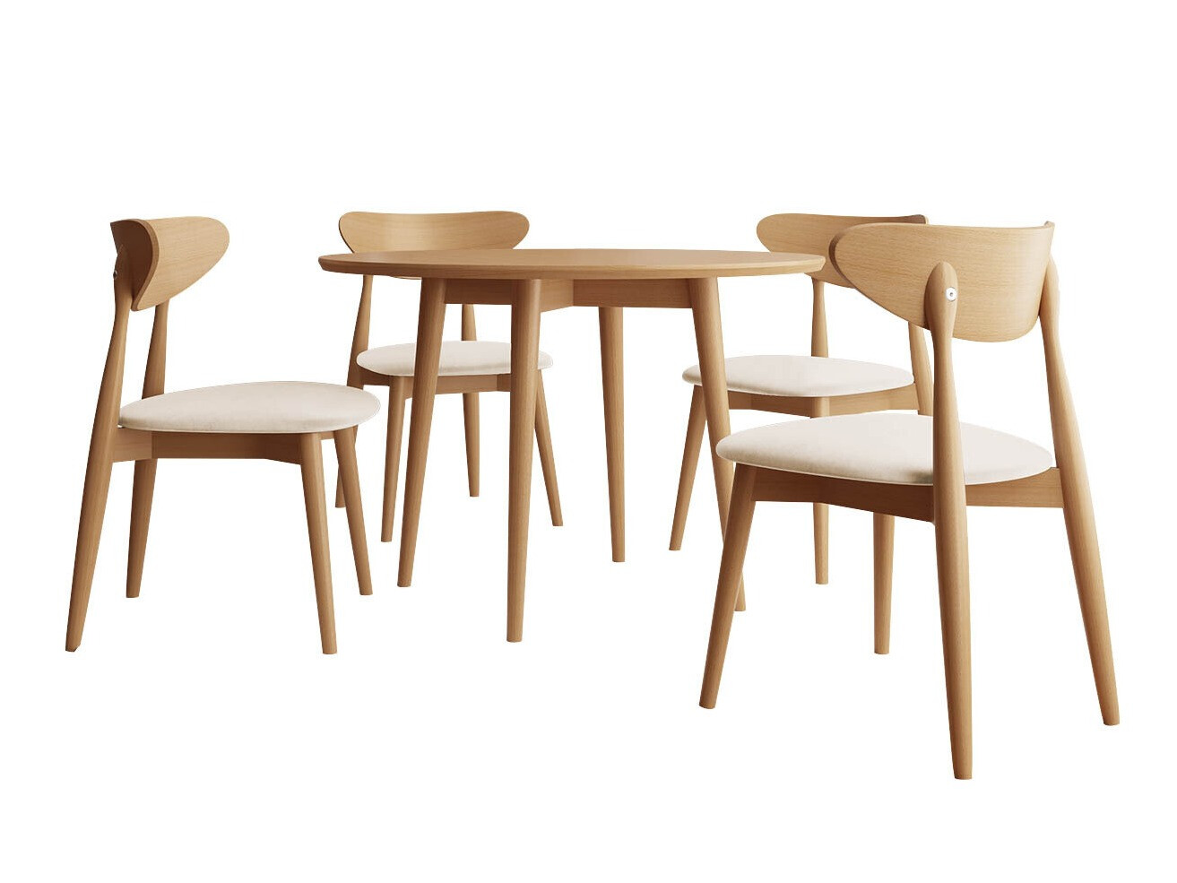 Eetkamerset Racine 124 (Bruin)