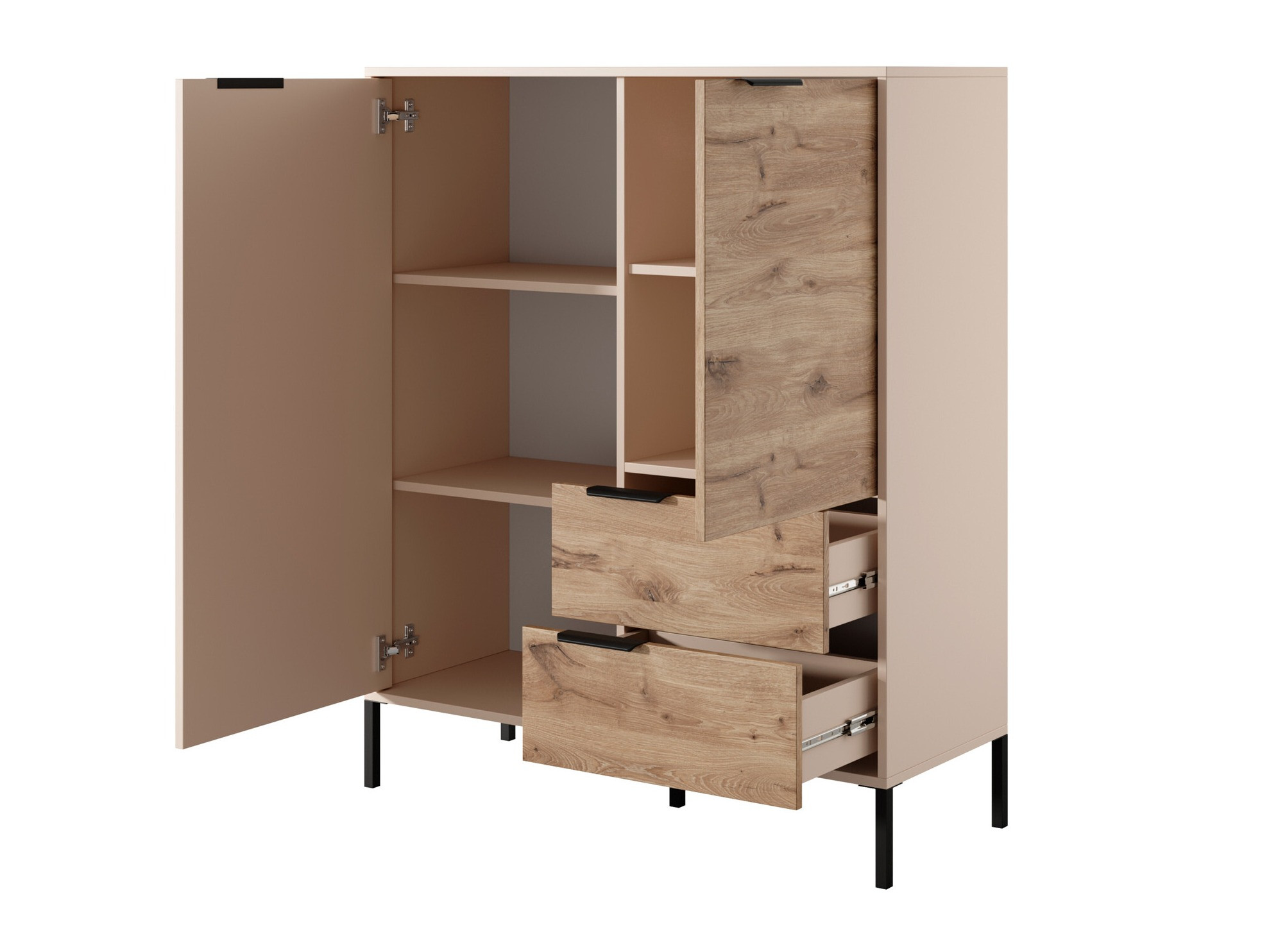 Ladekast Kingston 170 (Crème + Eiken)