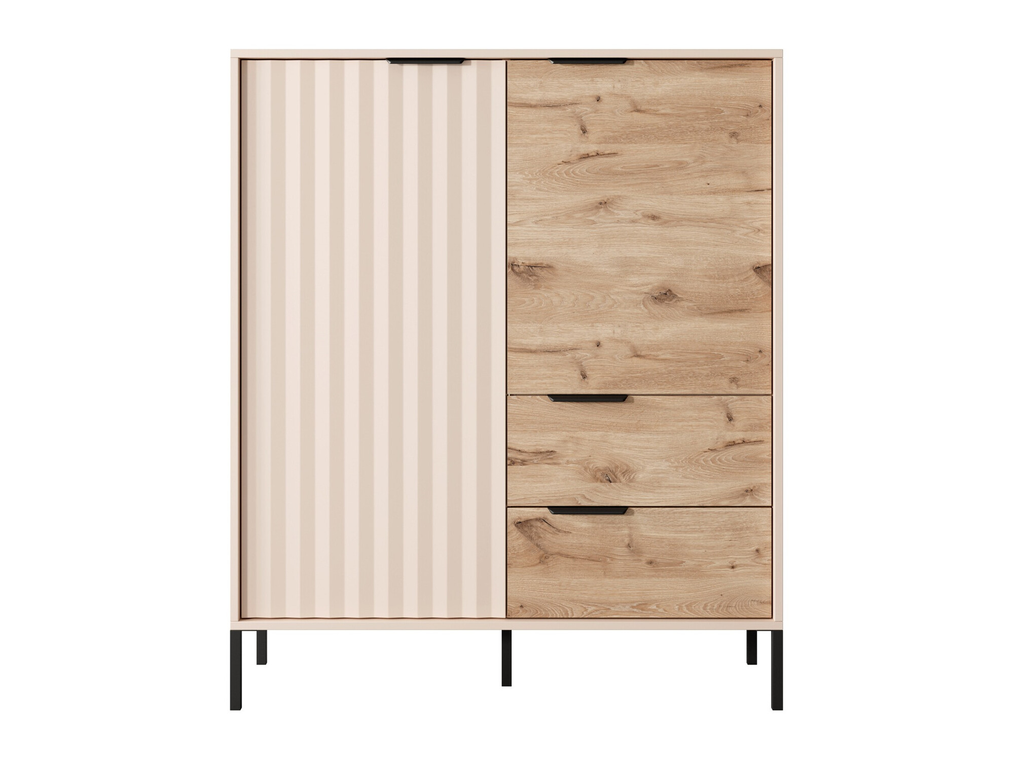 Ladekast Kingston 170 (Crème + Eiken)