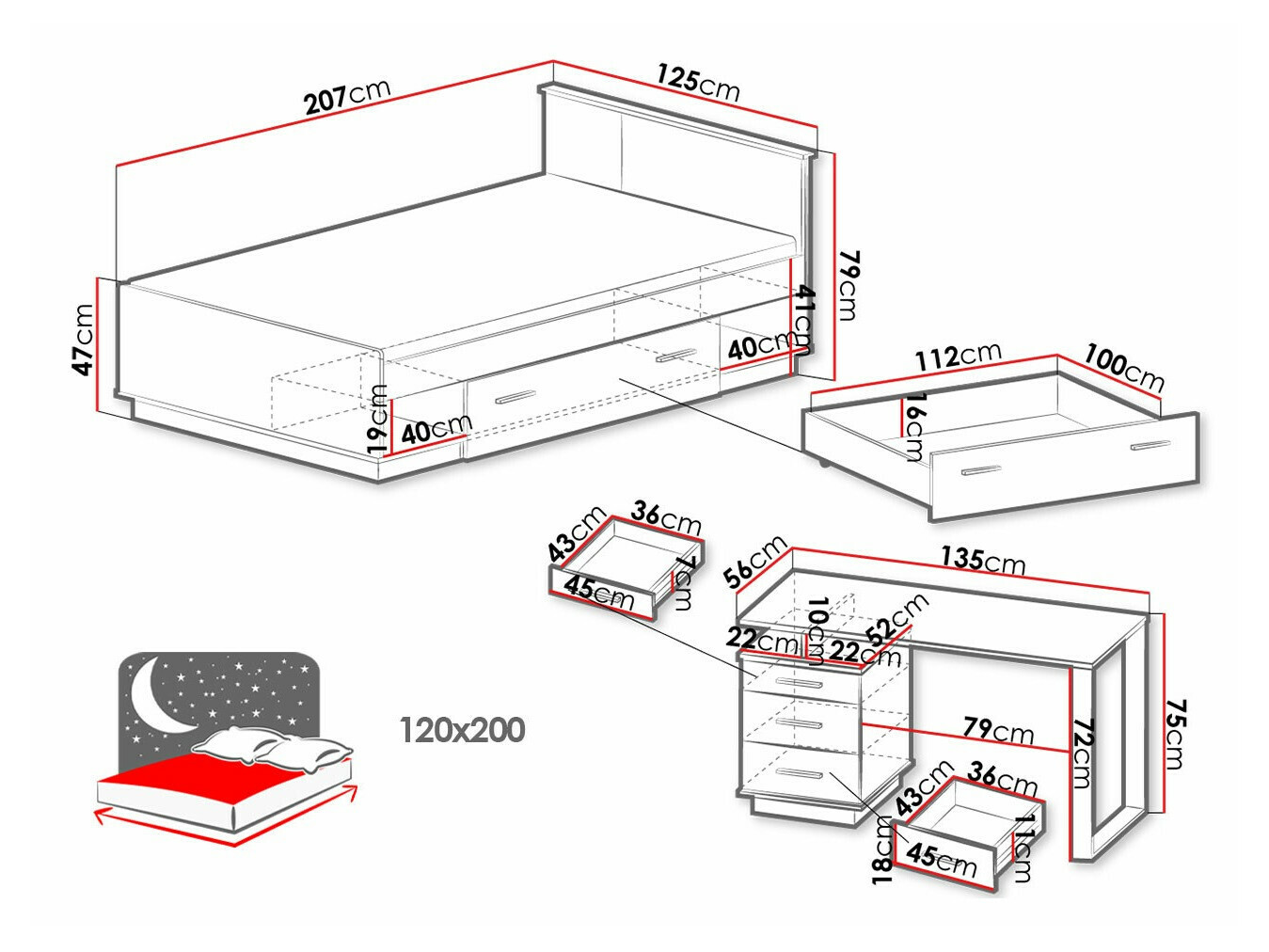 Slaapkamerset Tenodeu 129
